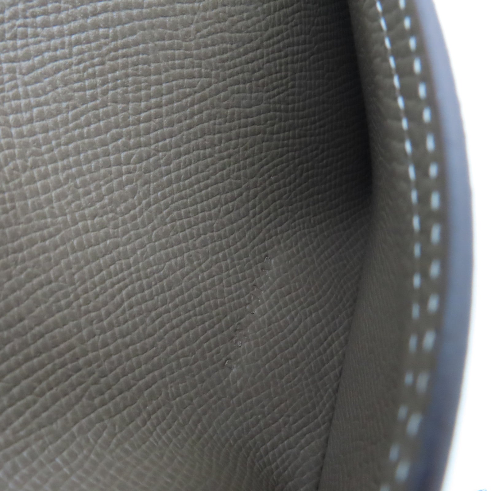 HERMES Epsom皮革Bearn bi-fold銀扣長錢包米色