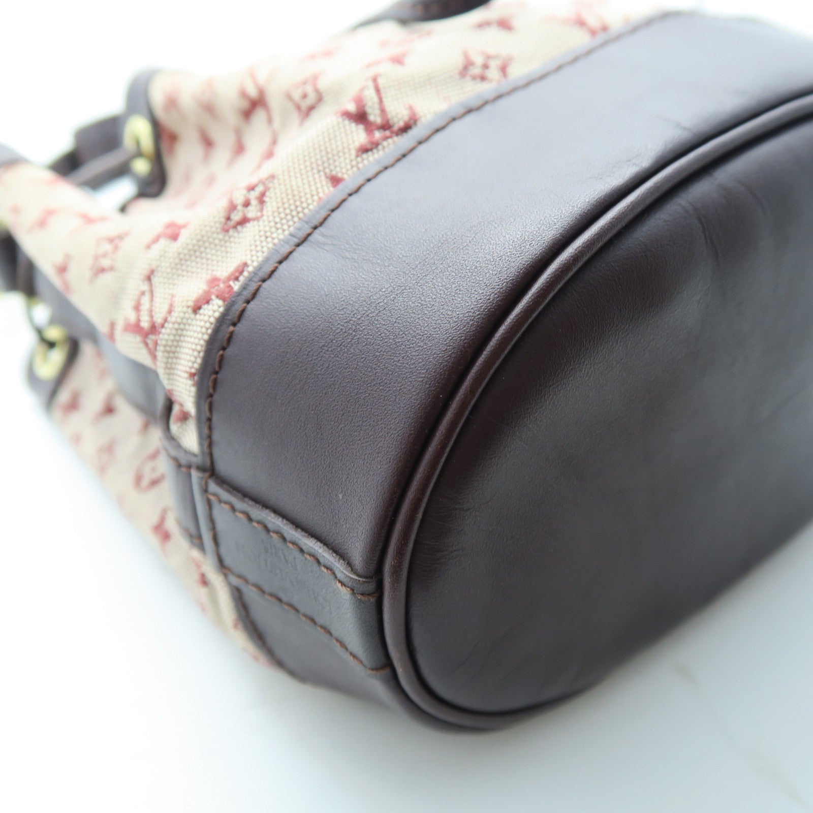 LOUIS VUITTON Monogram Mini Noelie金扣肩背袋紅色