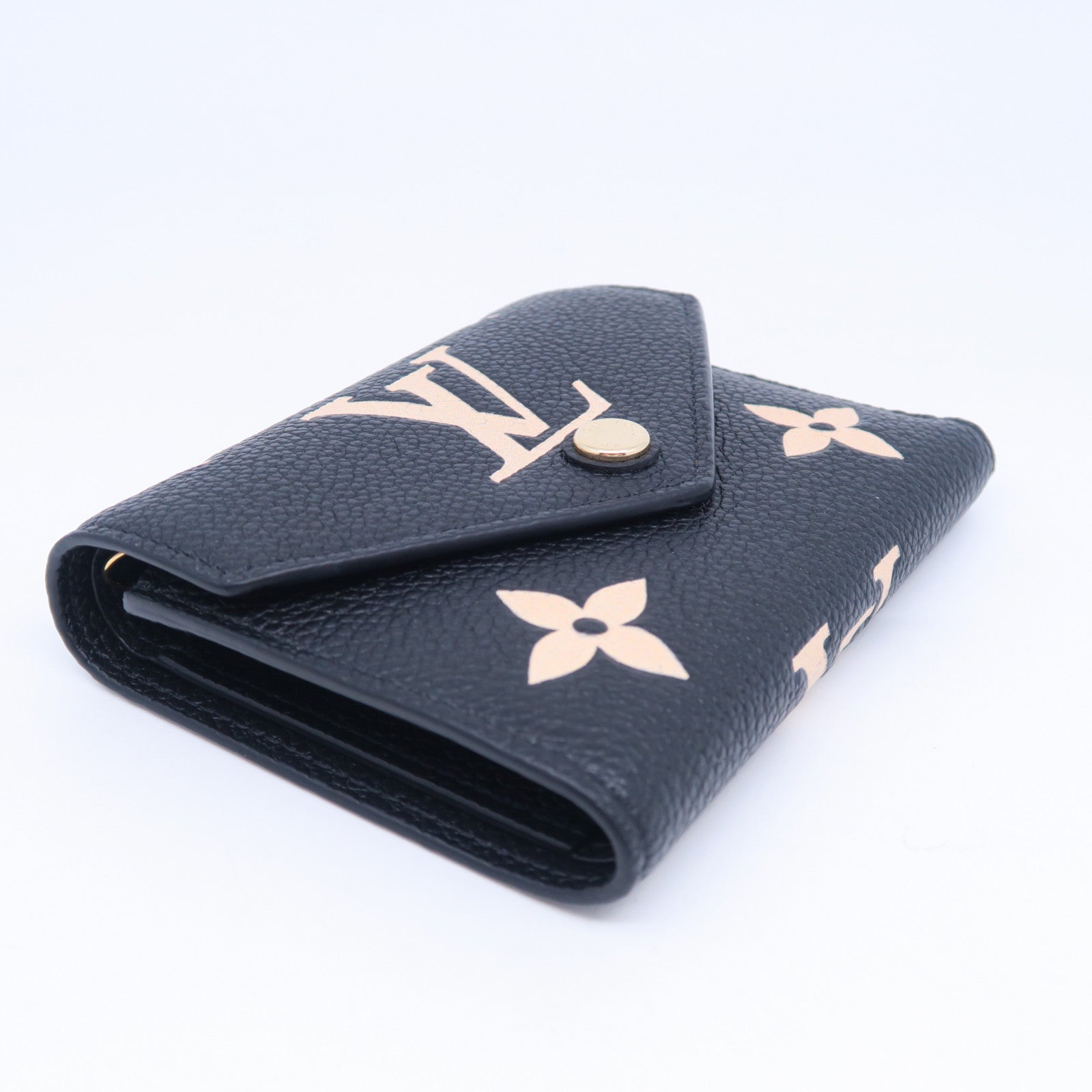 LOUIS VUITTON Monogram Empreinte Wallet金扣錢包黑色
