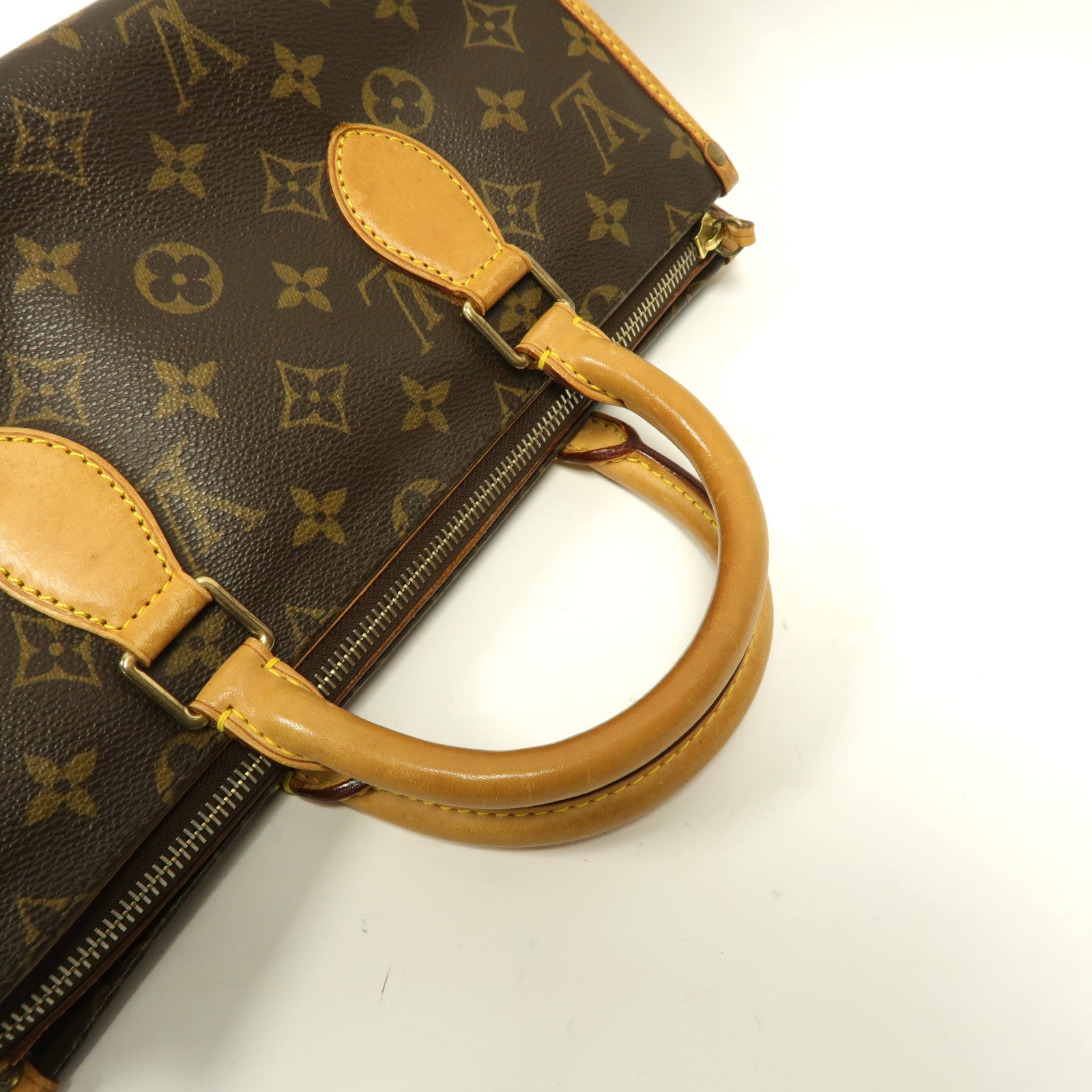 LOUIS VUITTON Monogram Popincourt金扣手挽袋啡色