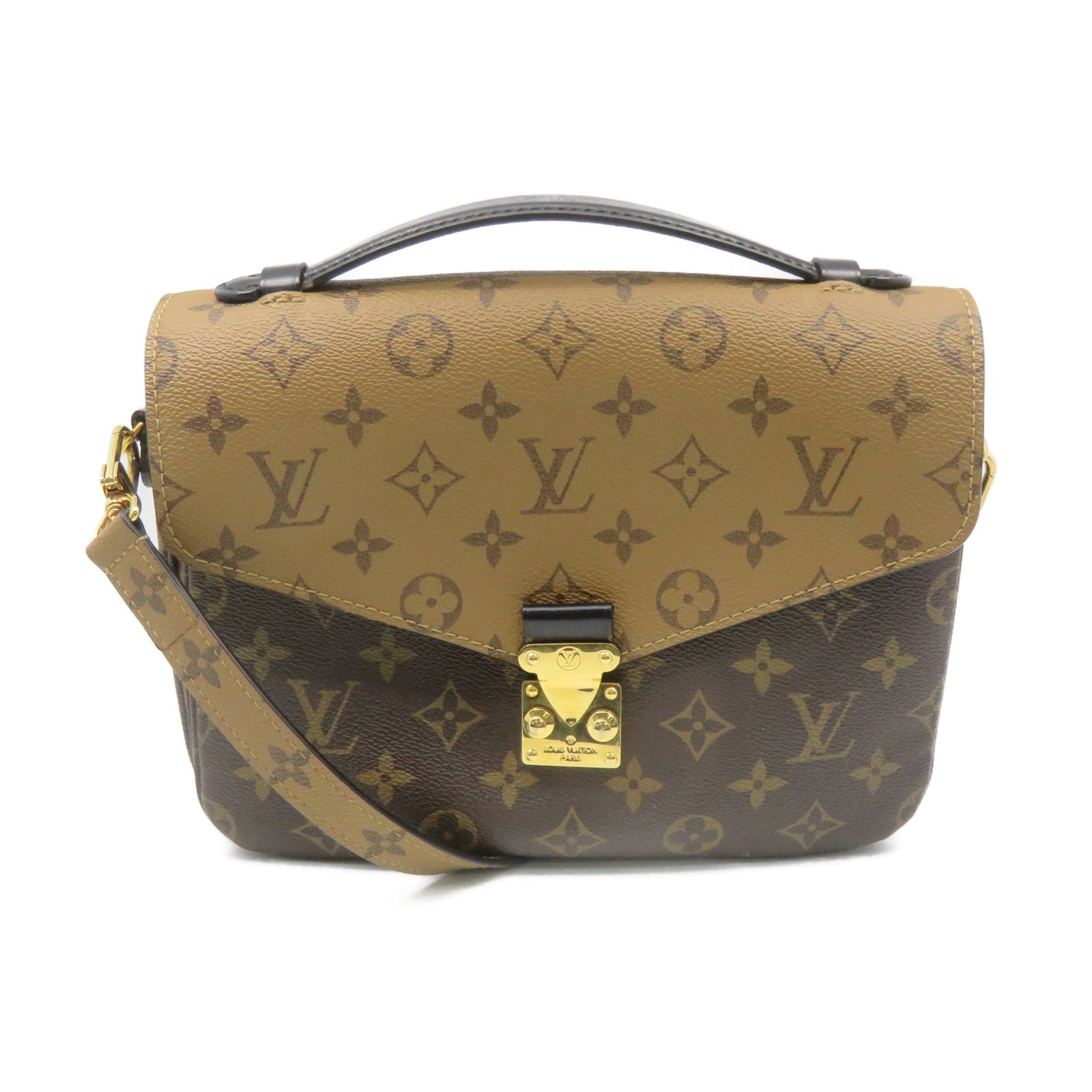 LOUIS VUITTON Monogram Pochette Metis 2Way Shoulder Bag手挽肩背兩用袋啡色