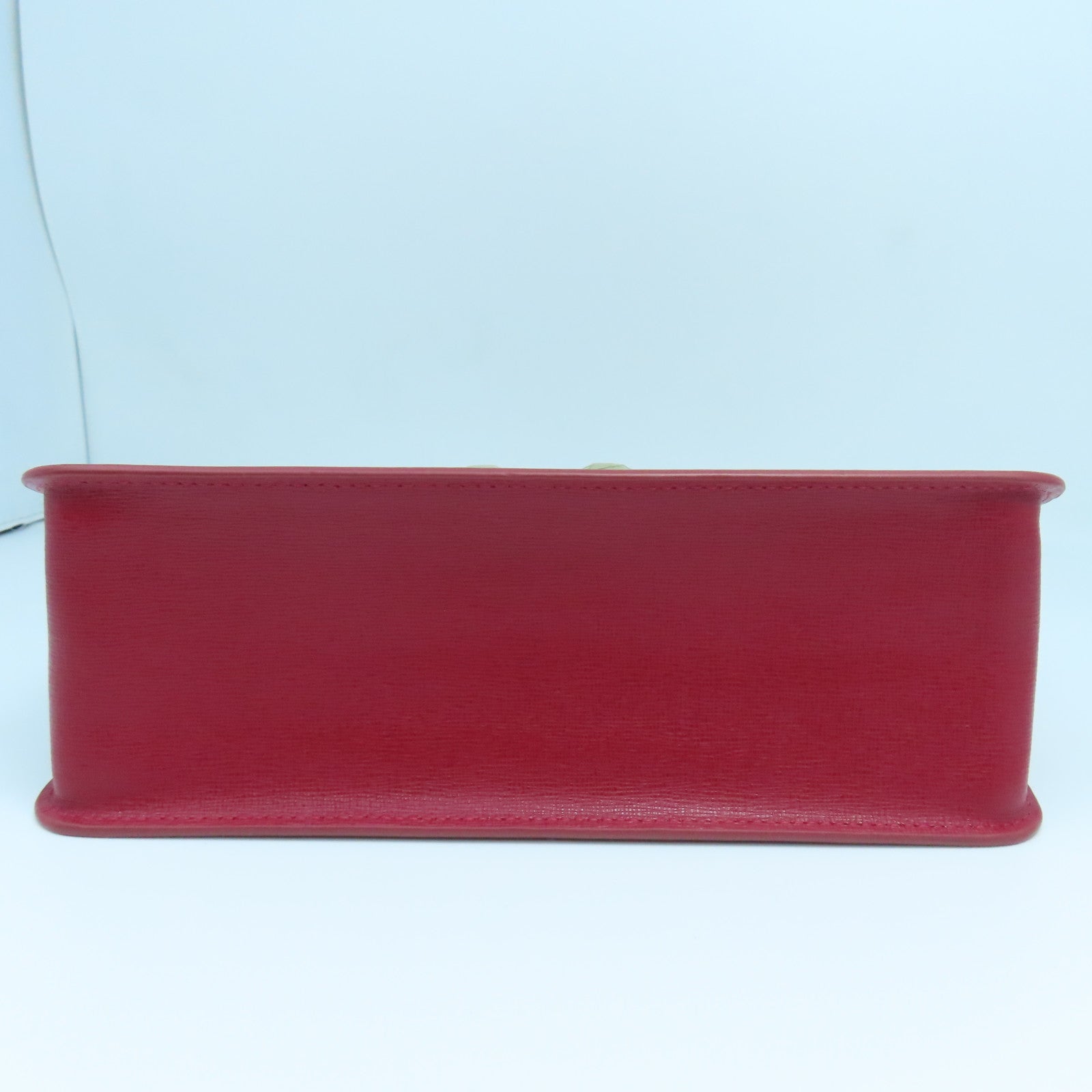 Furla 皮革Chain Shoulder金扣鏈帶肩背袋紅色