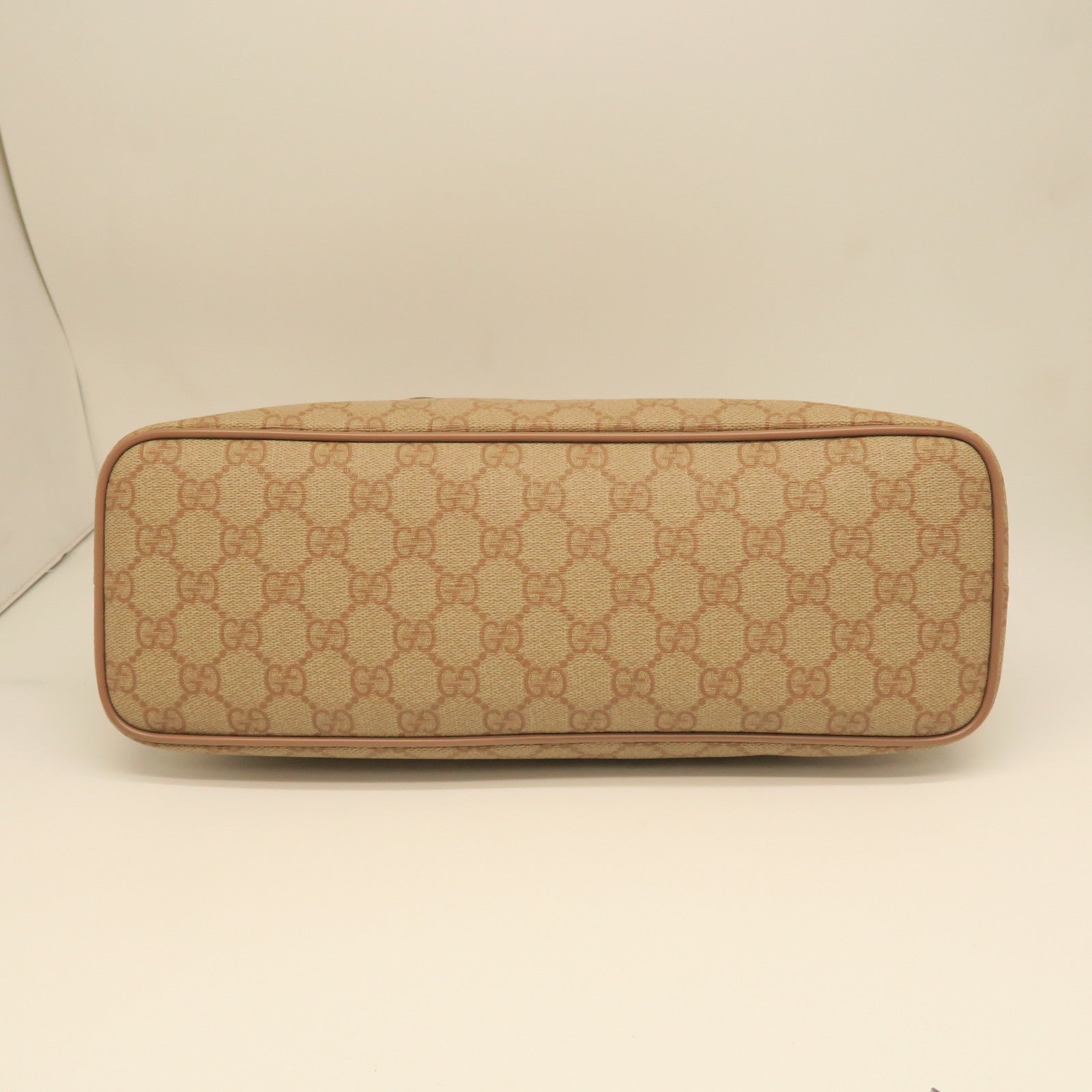 GUCCI PVC Bag銀扣手挽肩背兩用袋淺褐色/粉紅色