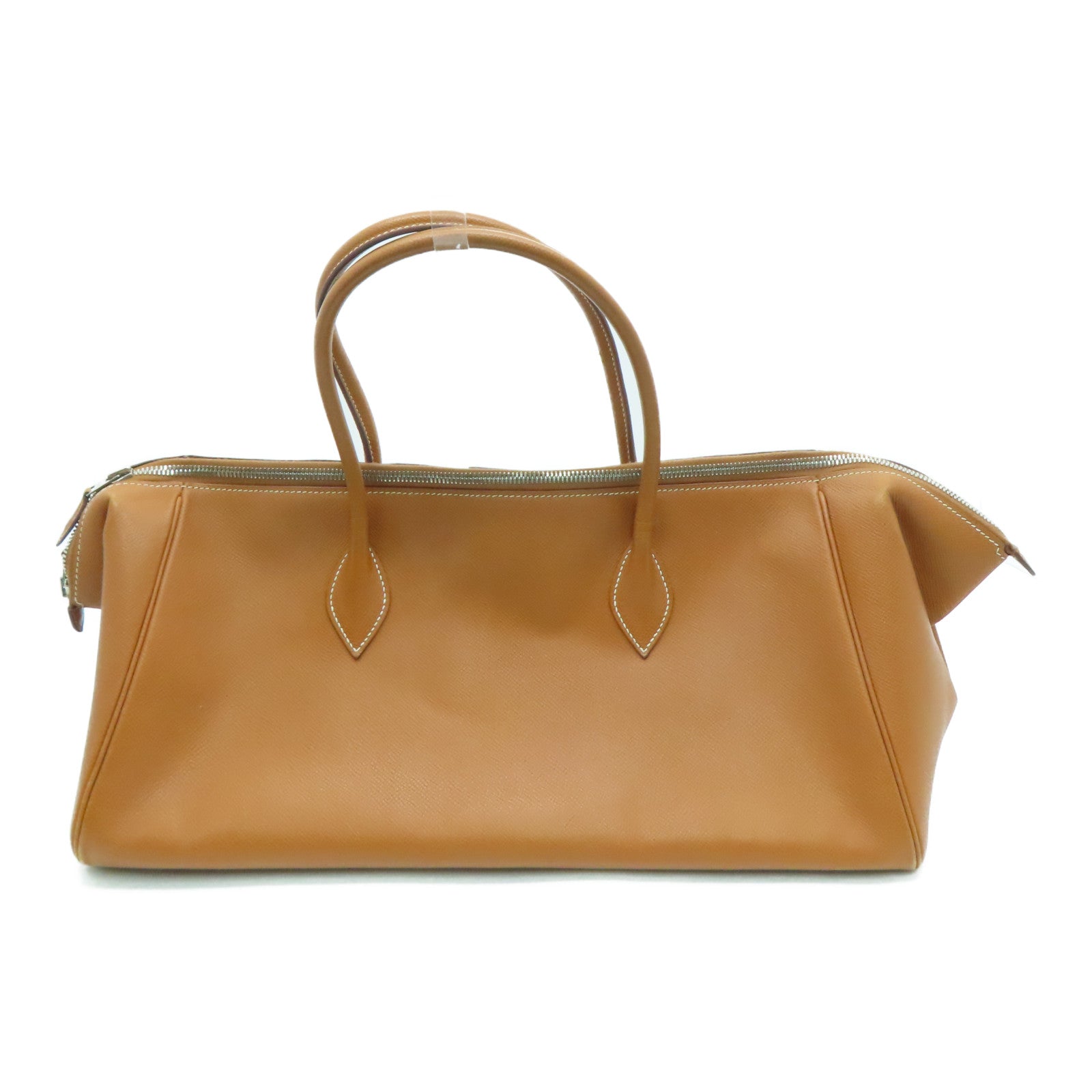 HERMES [Sharp Discount] Epsom Leather Pairs Bombay Silver Buckle Shoulder Bag Brown