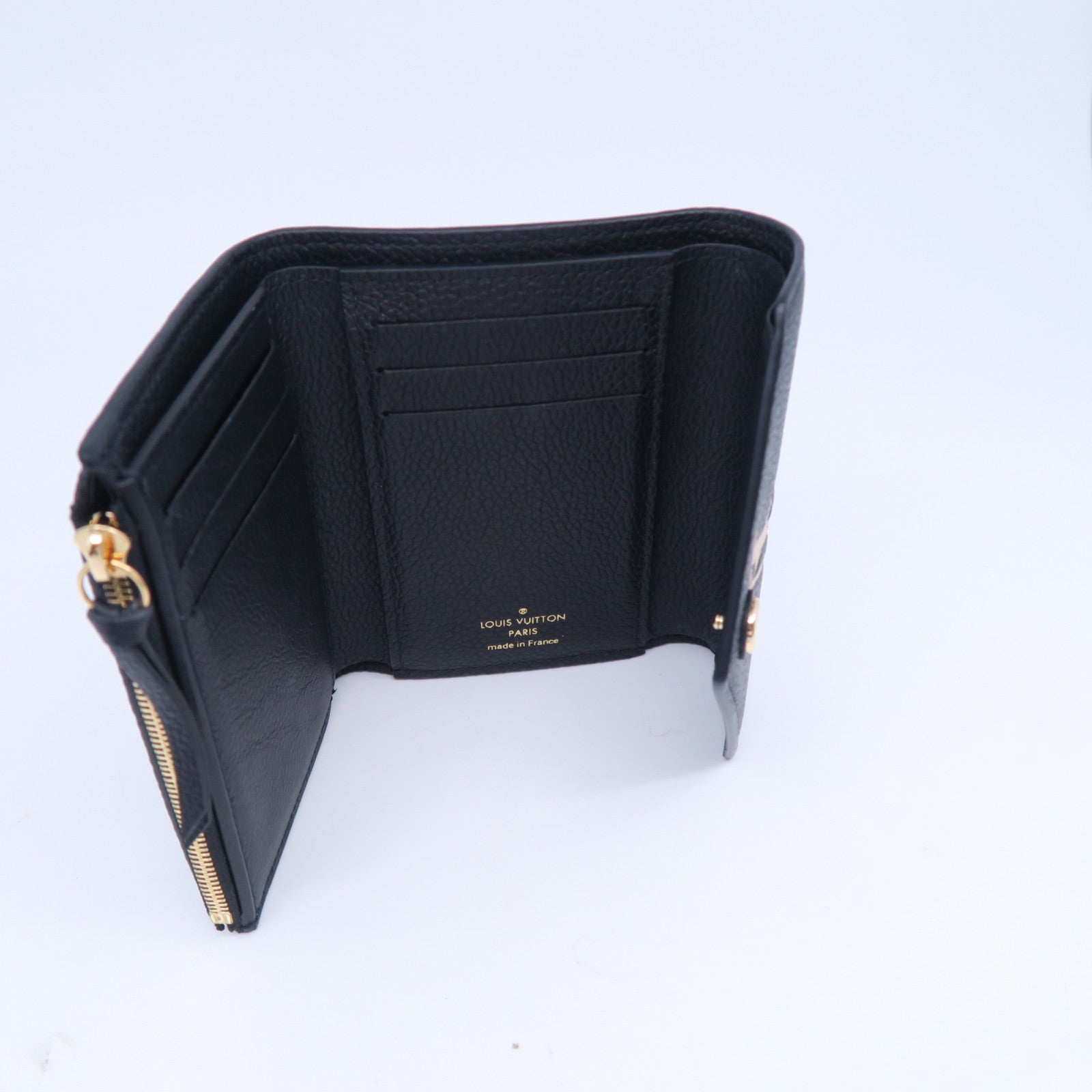 LOUIS VUITTON Monogram Empreinte Wallet金扣錢包黑色