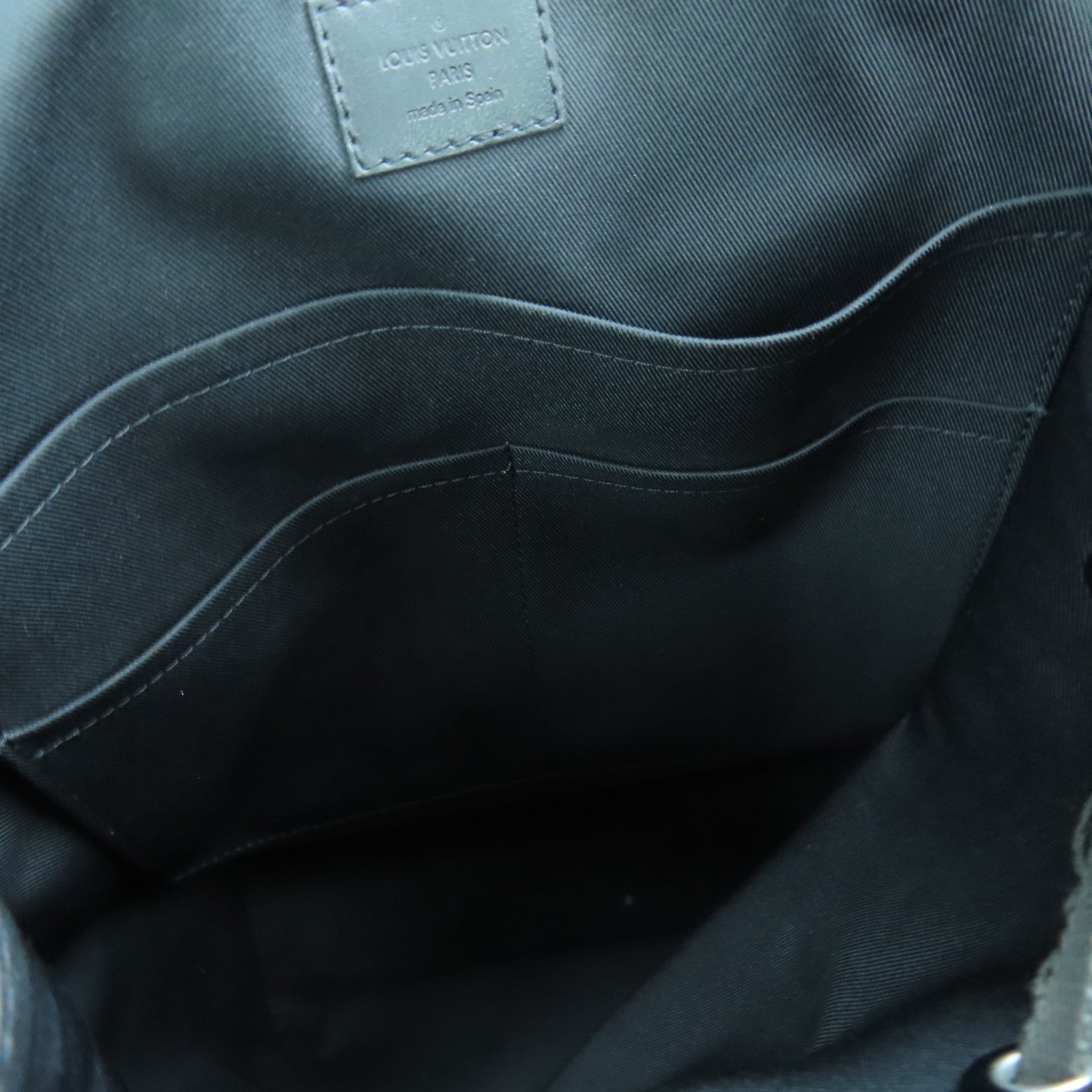 LOUIS VUITTON Monogram Eclipse Backpack Trio銀扣背包黑色