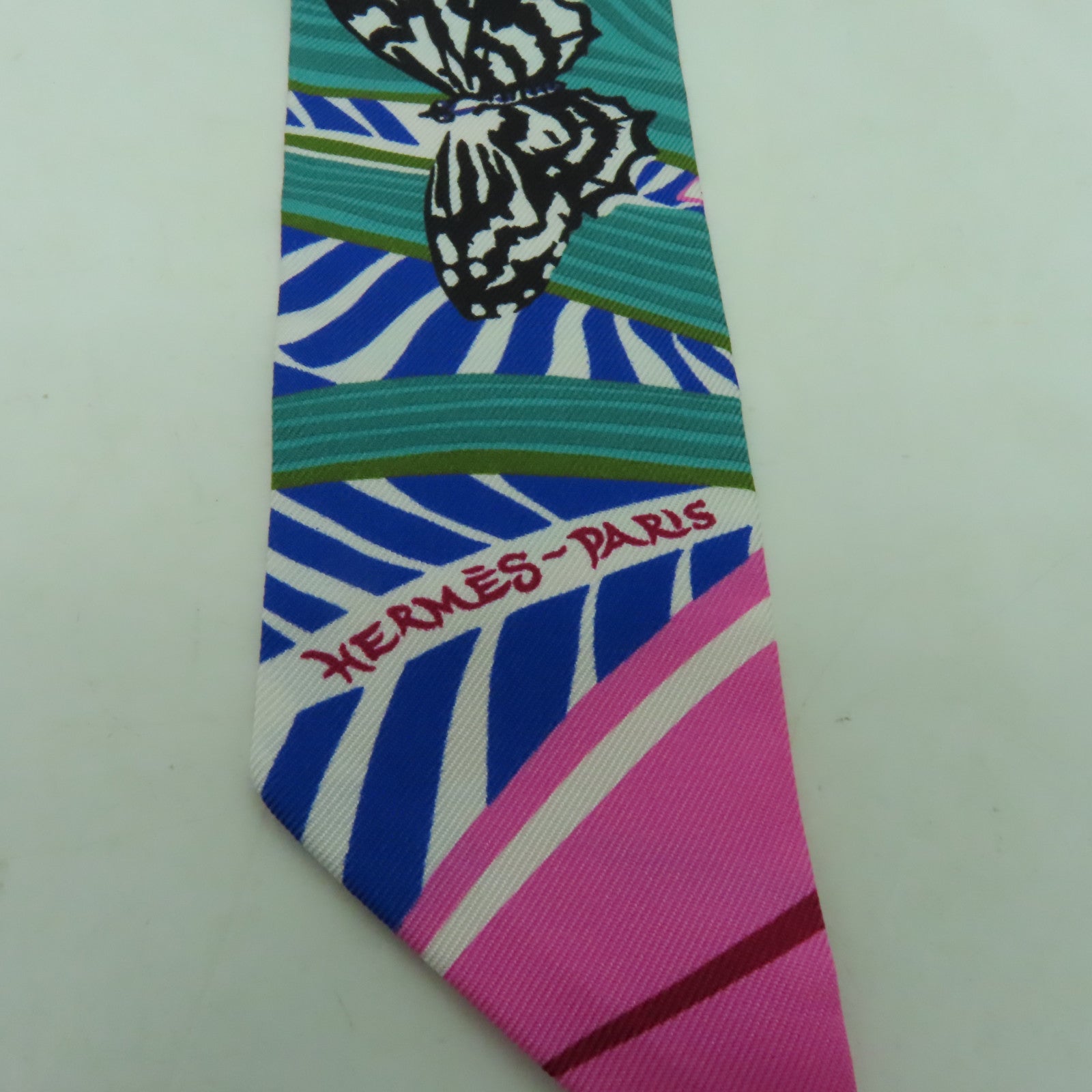 HERMES 絲質Twilly絲巾彩色