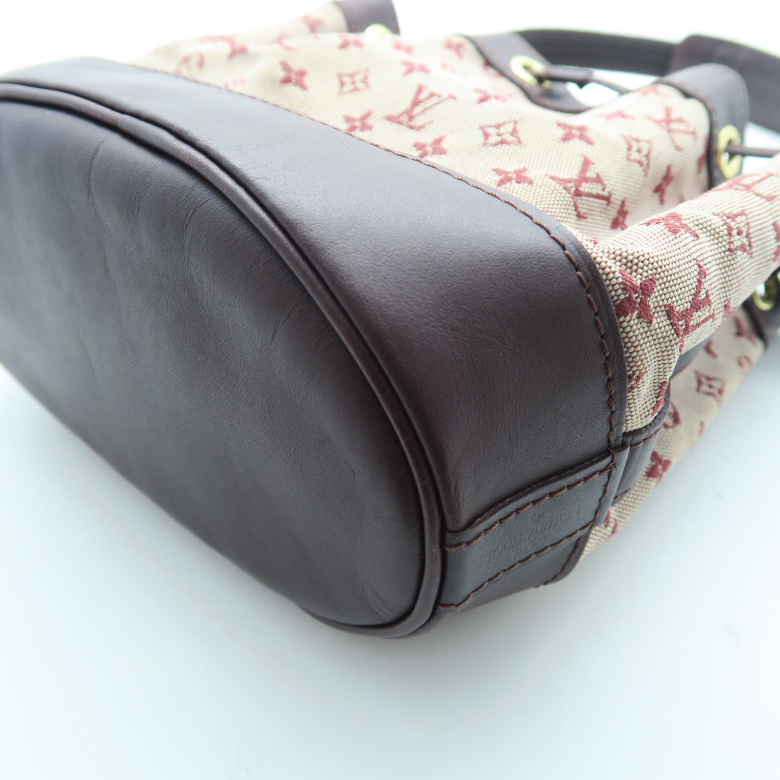 LOUIS VUITTON Monogram Mini Noelie金扣肩背袋紅色