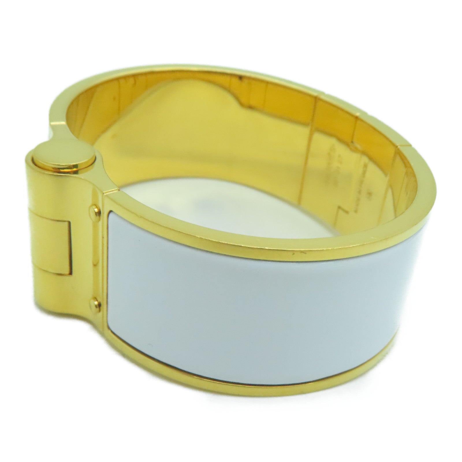 HERMES 金属/珐琅Bangle手镯白色