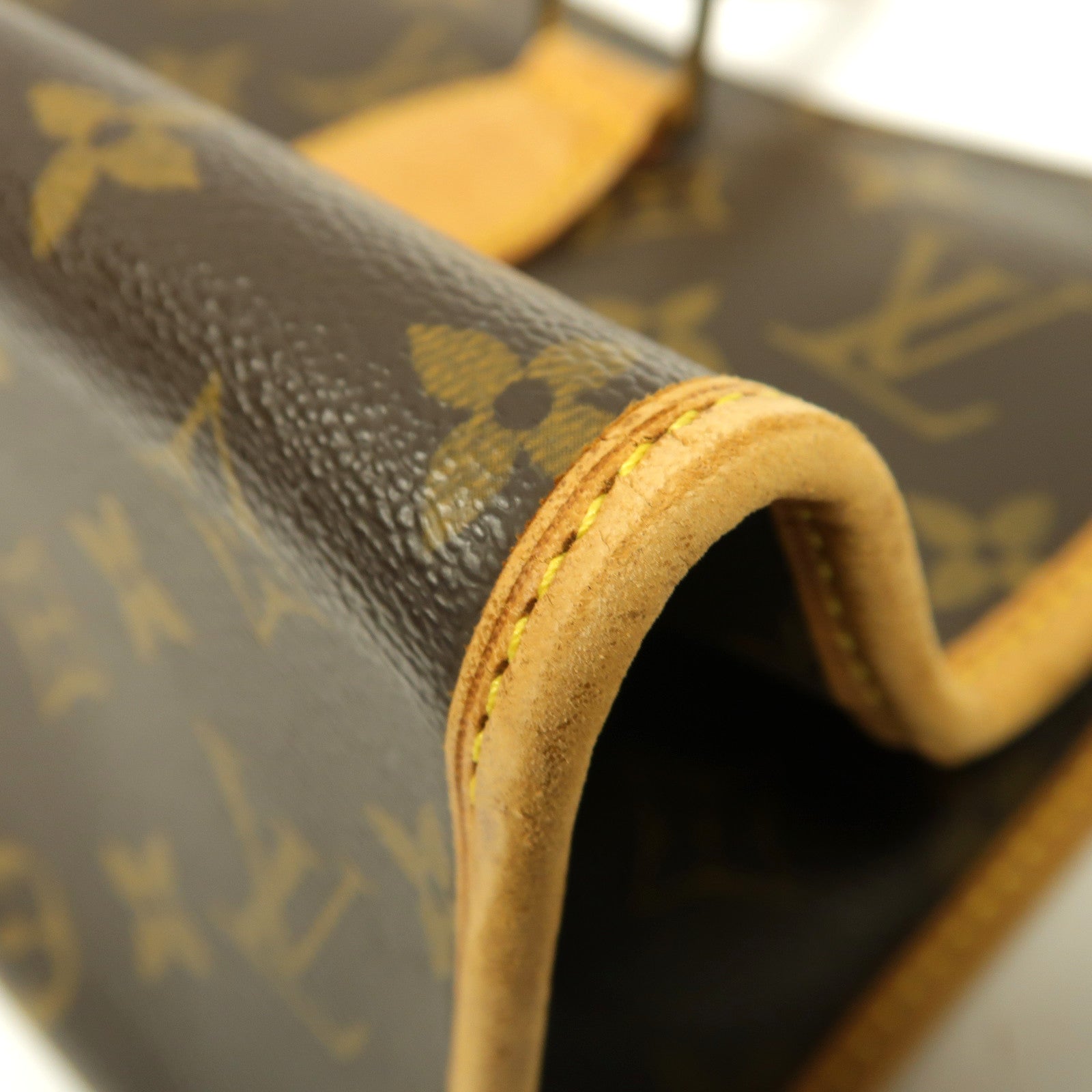 LOUIS VUITTON Monogram Popincourt金扣手挽袋啡色