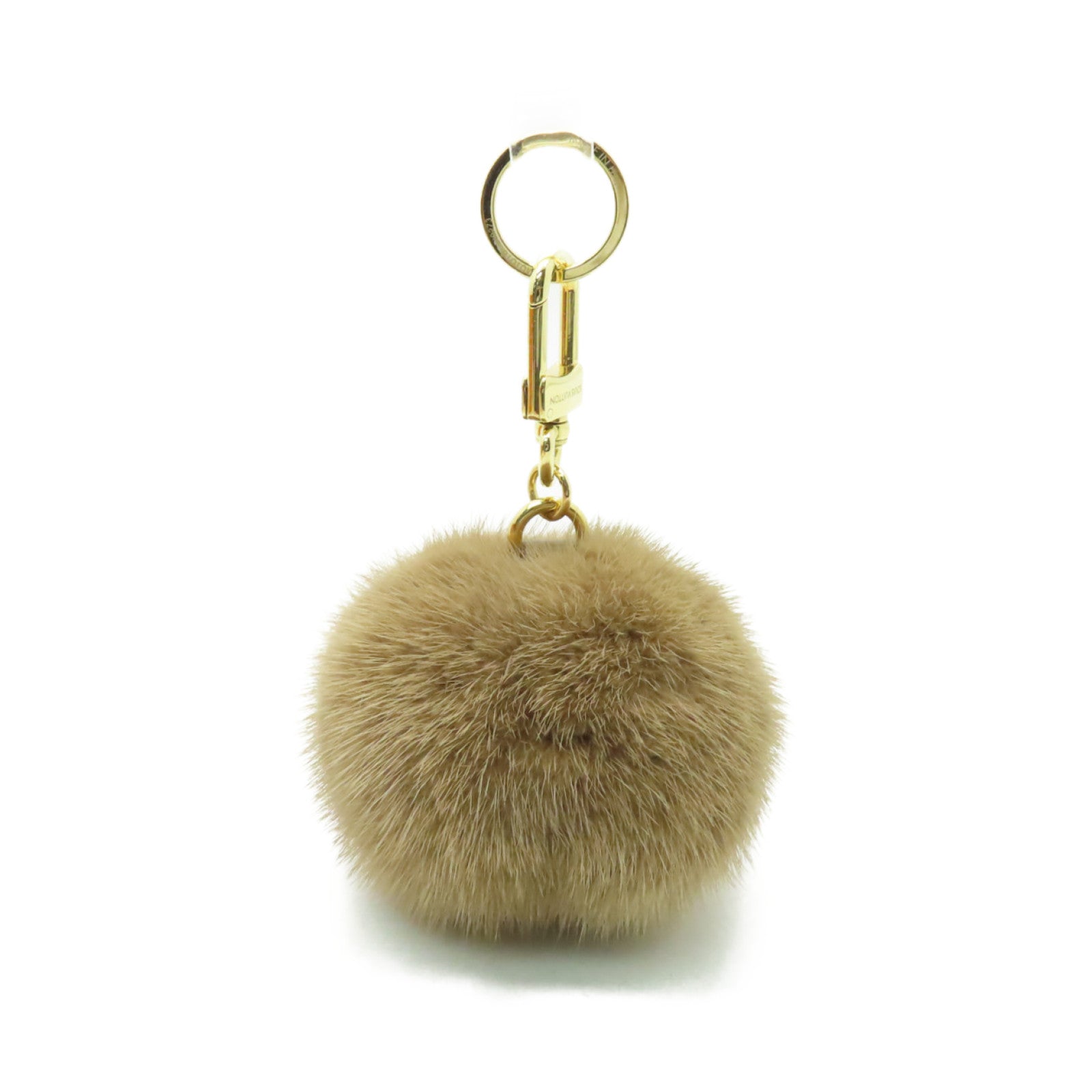 LOUIS VUITTON 毛茸Lovely Fur Key Chain金扣掛飾棕色