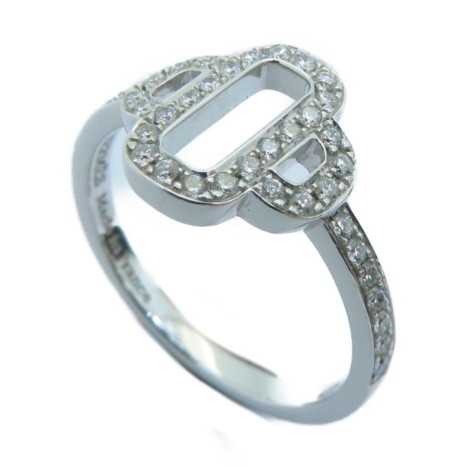 HERMES 【激減優惠】18K白金Diamond Ring0.24ct鑽石戒指Hermes#50/US#5.25