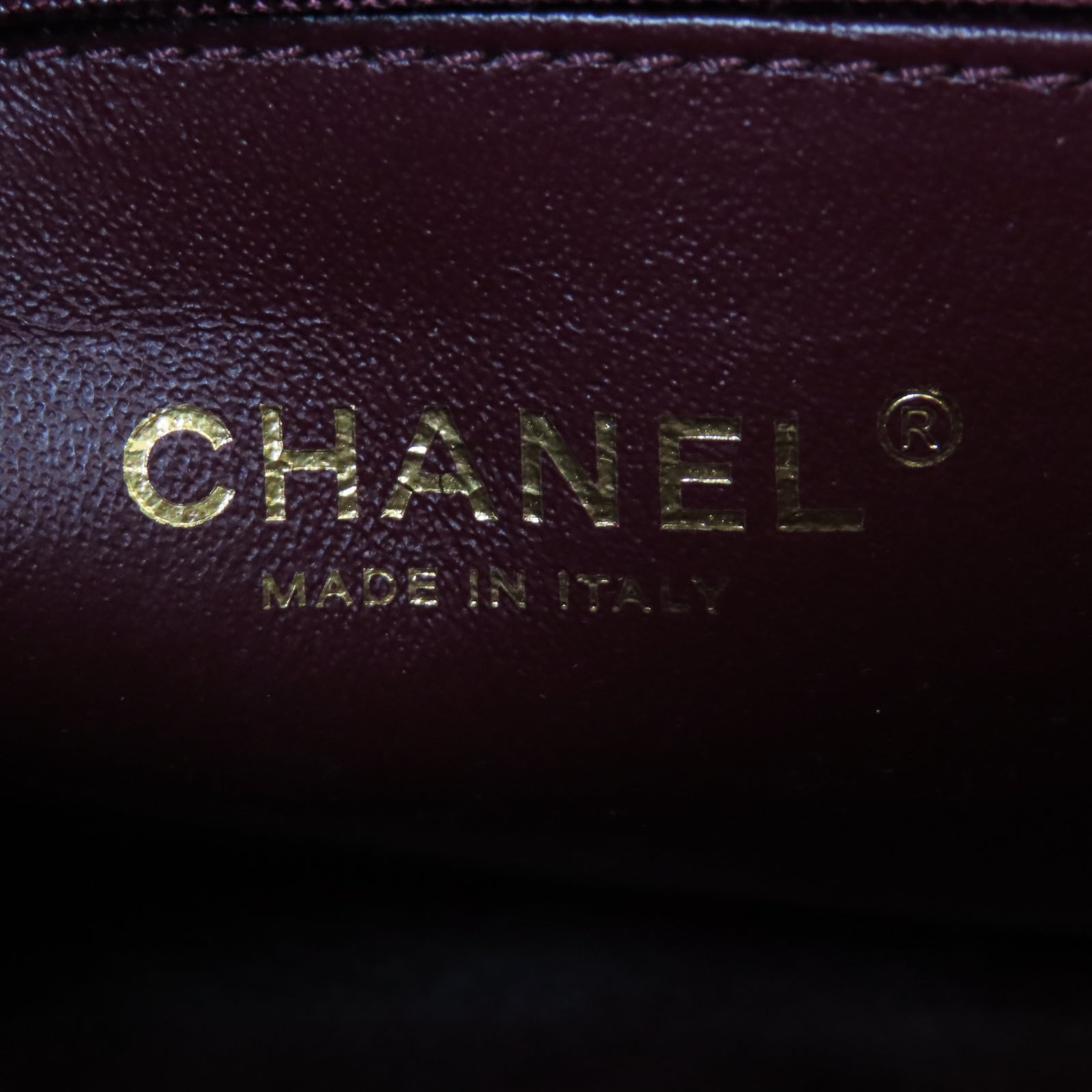 CHANEL 菱格羊皮皮革Chain Shoulder Bag金扣鏈帶肩背袋紅色
