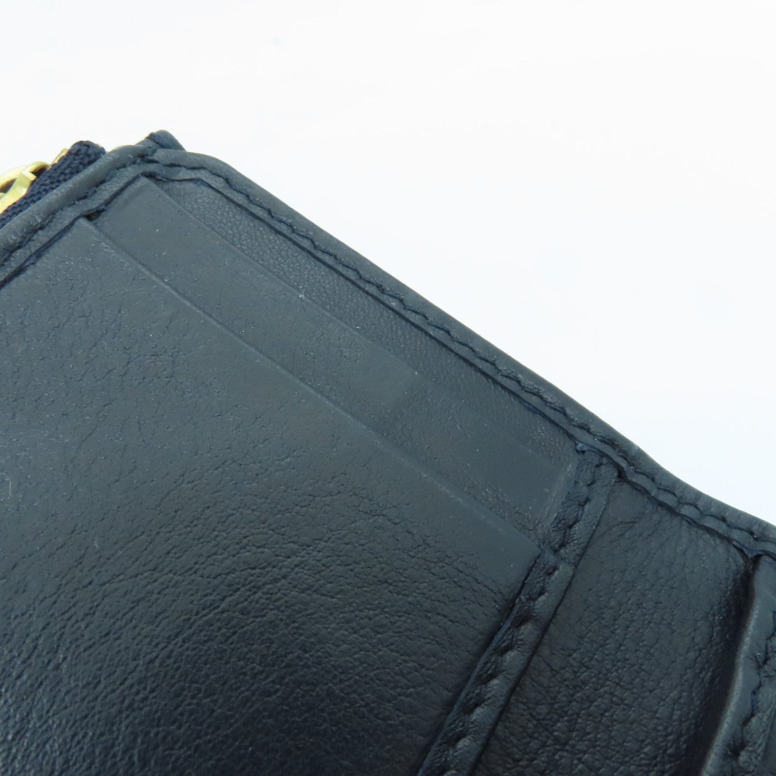 Dior 帆布Saddle Lotus Wallet金扣钱包蓝色