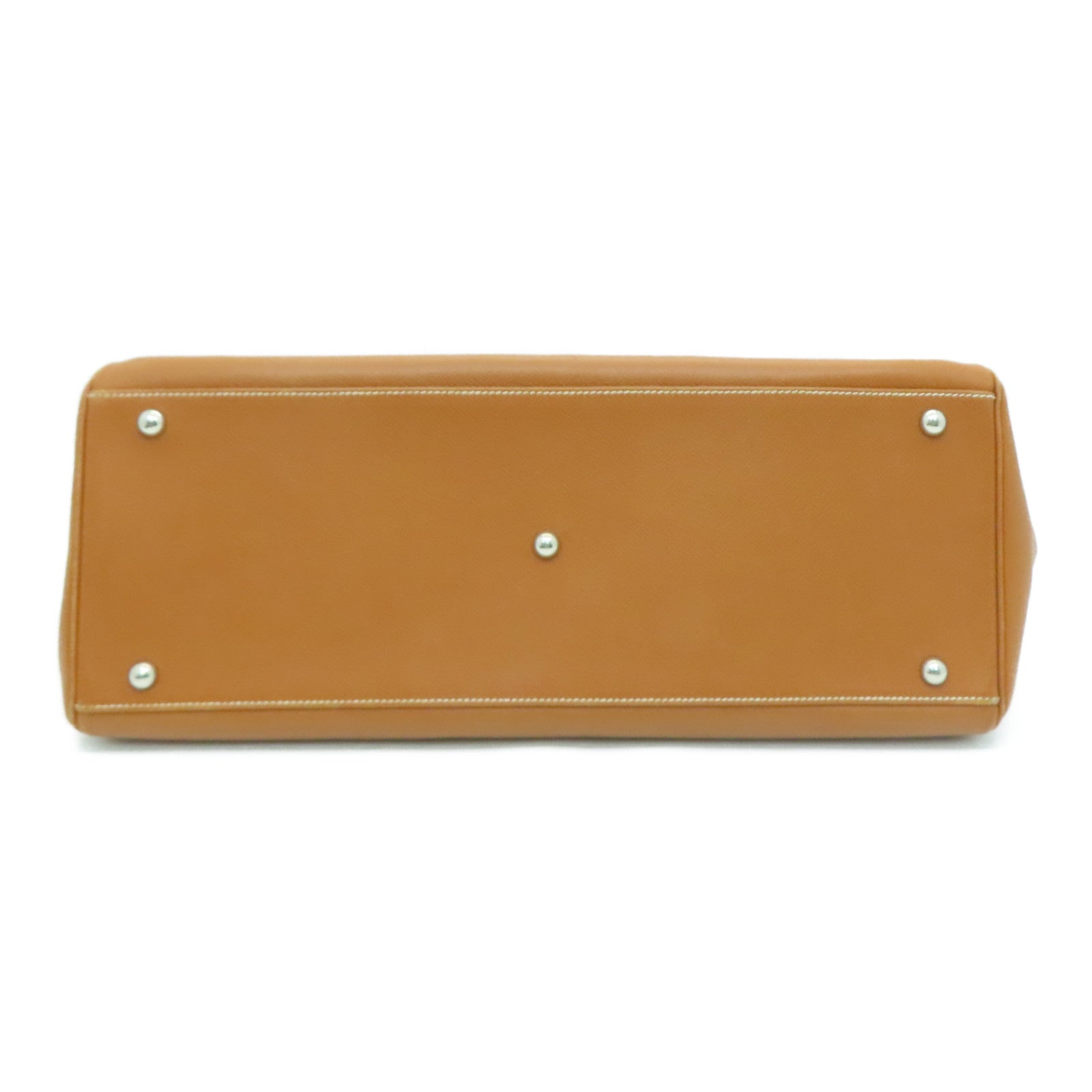 HERMES [Sharp Discount] Epsom Leather Pairs Bombay Silver Buckle Shoulder Bag Brown