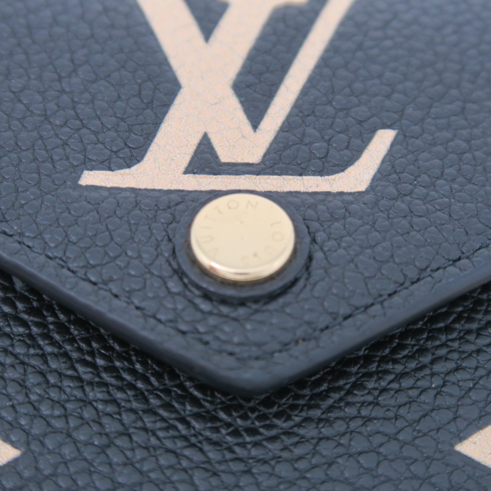 LOUIS VUITTON Monogram Empreinte Wallet金扣錢包黑色