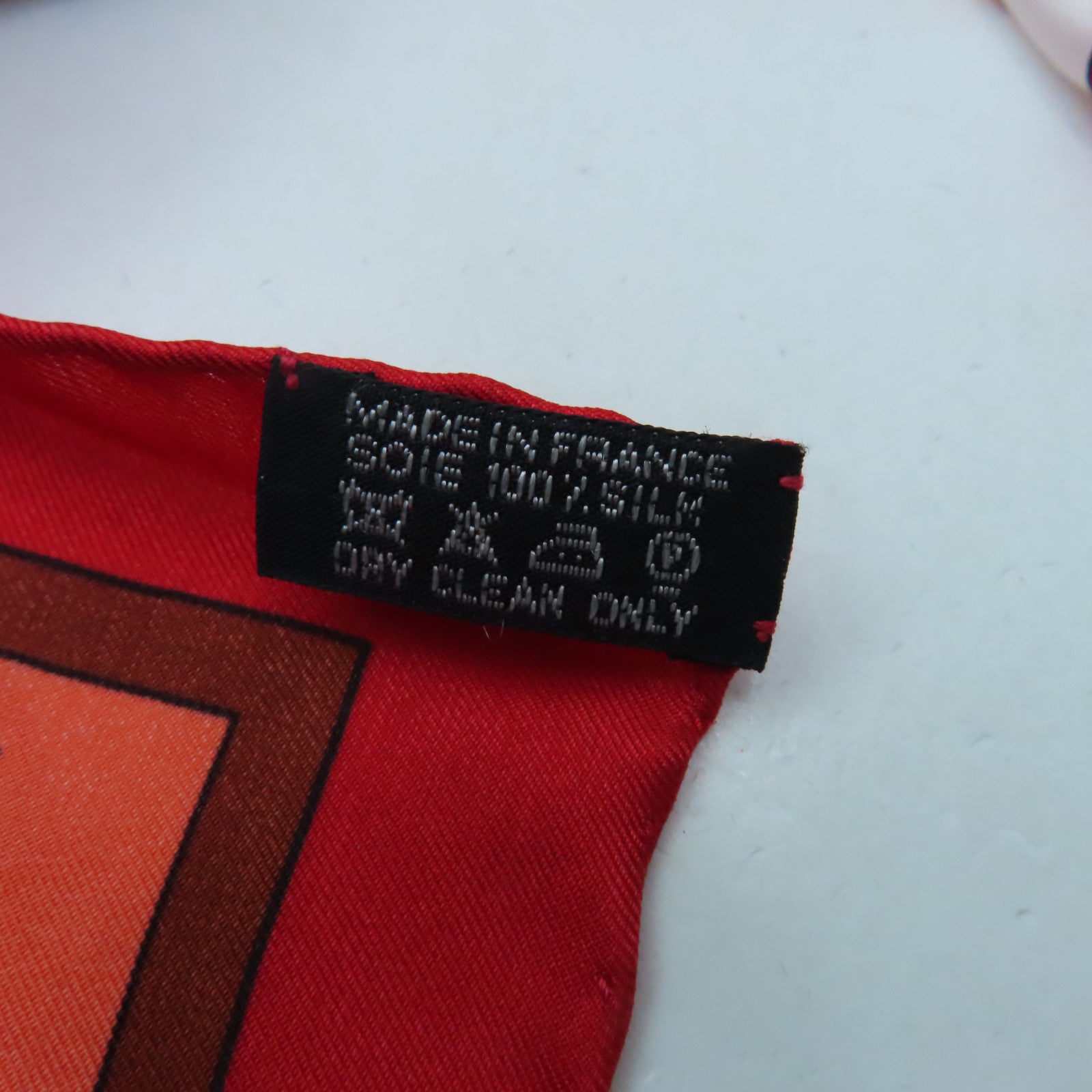 HERMES Silk Scarf 135x135 Scarf Red