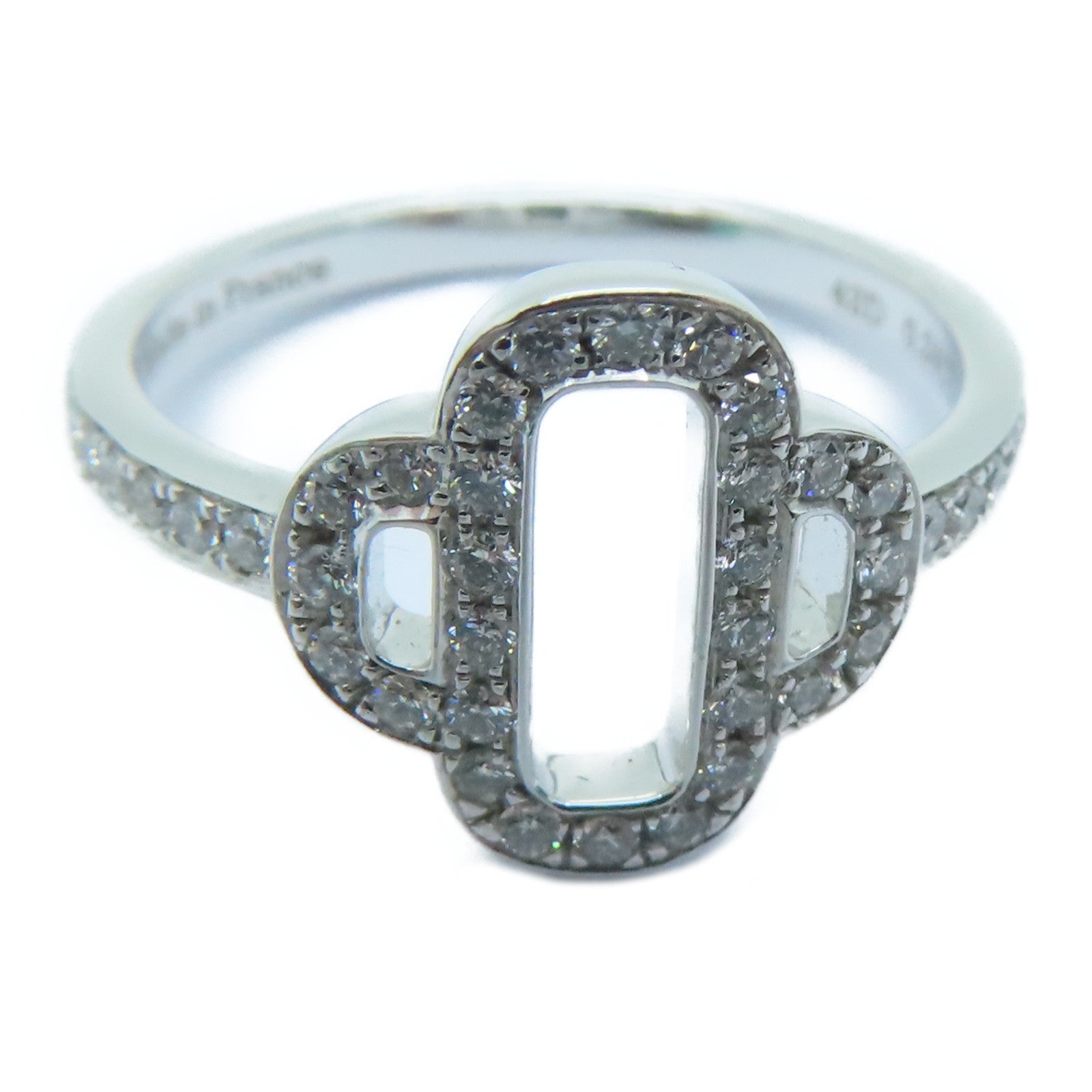 HERMES 【激減優惠】18K白金Diamond Ring0.24ct鑽石戒指Hermes#50/US#5.25