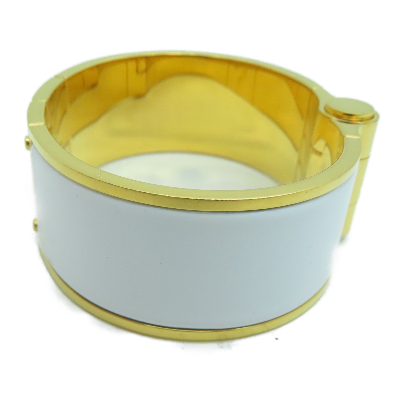 HERMES 金属/珐琅Bangle手镯白色