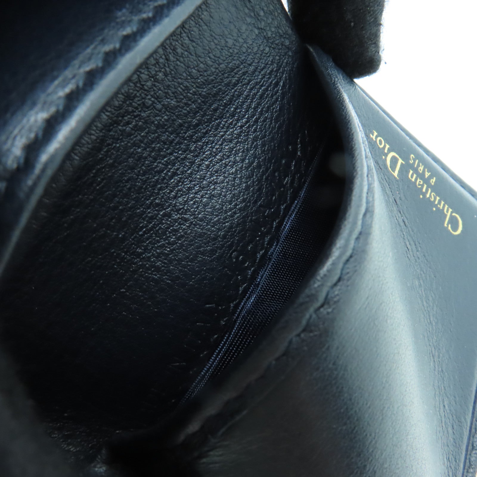 Dior 帆布Saddle Lotus Wallet金扣钱包蓝色