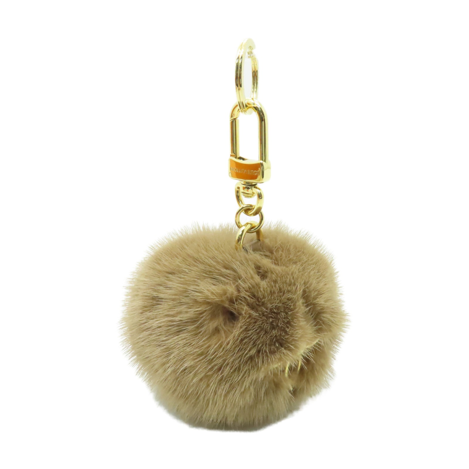 LOUIS VUITTON 毛茸Lovely Fur Key Chain金扣掛飾棕色