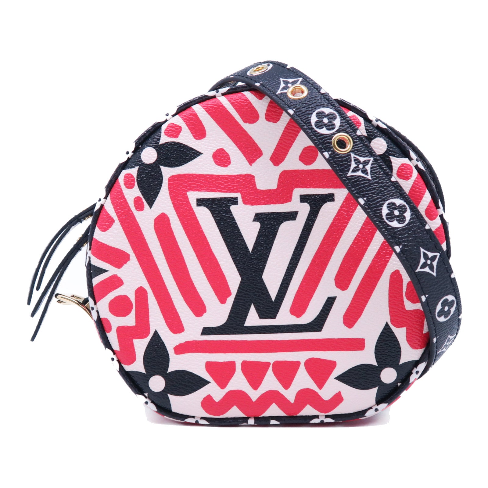 LOUIS VUITTON 【激減優惠】Monogram Giant Boite Chapeau金扣肩背袋紅色/黑色/白色