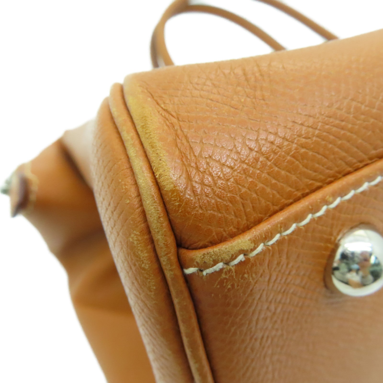 HERMES [Sharp Discount] Epsom Leather Pairs Bombay Silver Buckle Shoulder Bag Brown