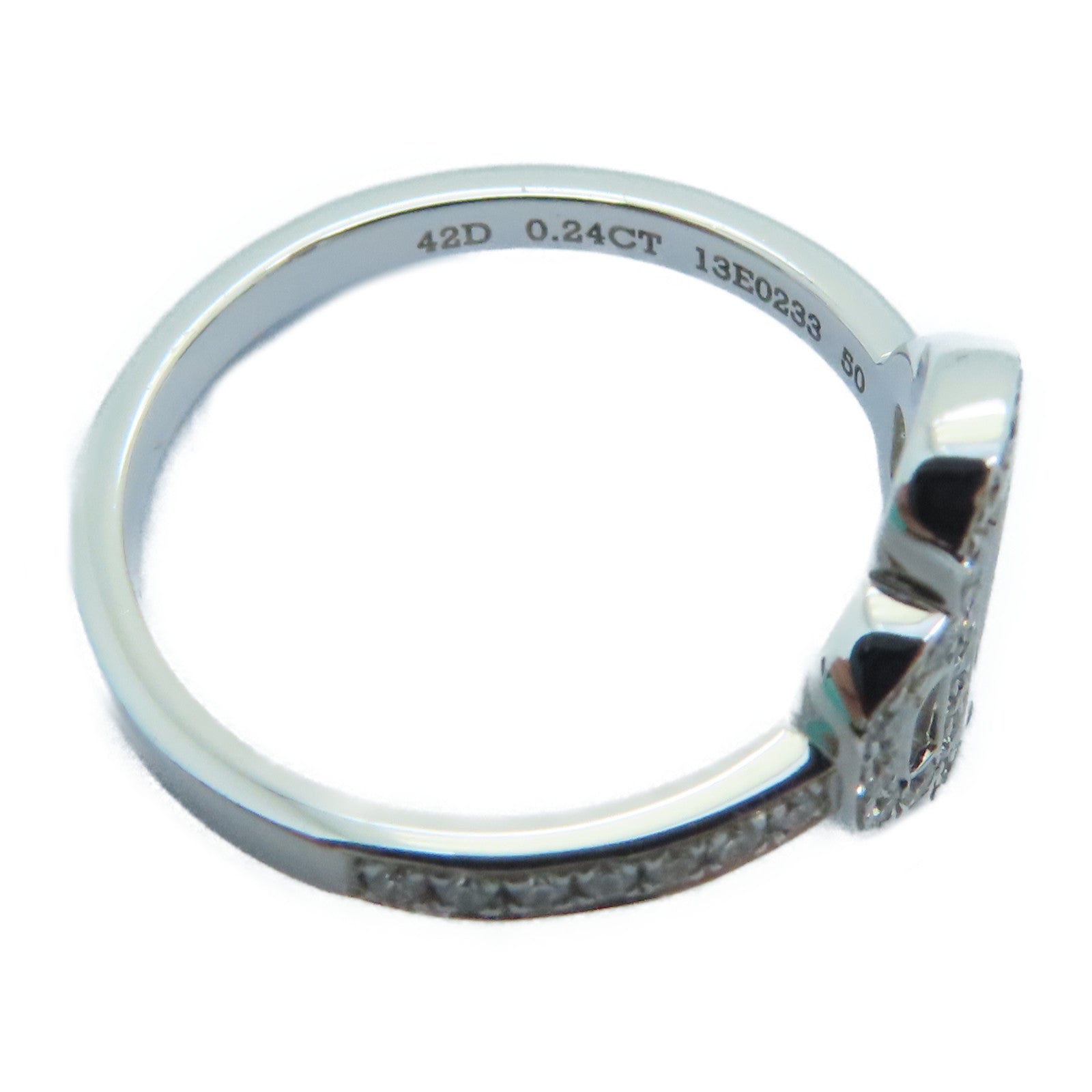HERMES 【激減優惠】18K白金Diamond Ring0.24ct鑽石戒指Hermes#50/US#5.25