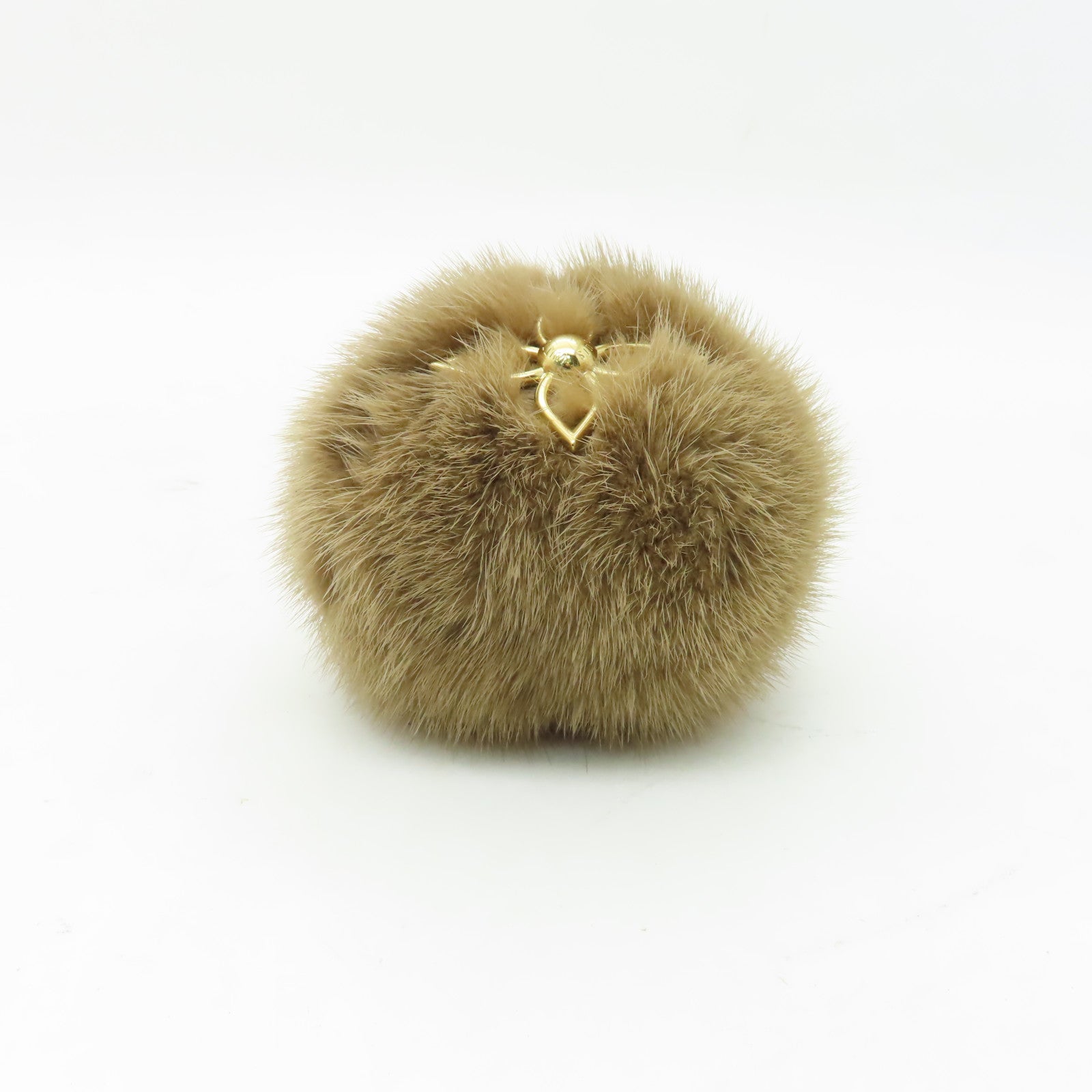 LOUIS VUITTON 毛茸Lovely Fur Key Chain金扣掛飾棕色