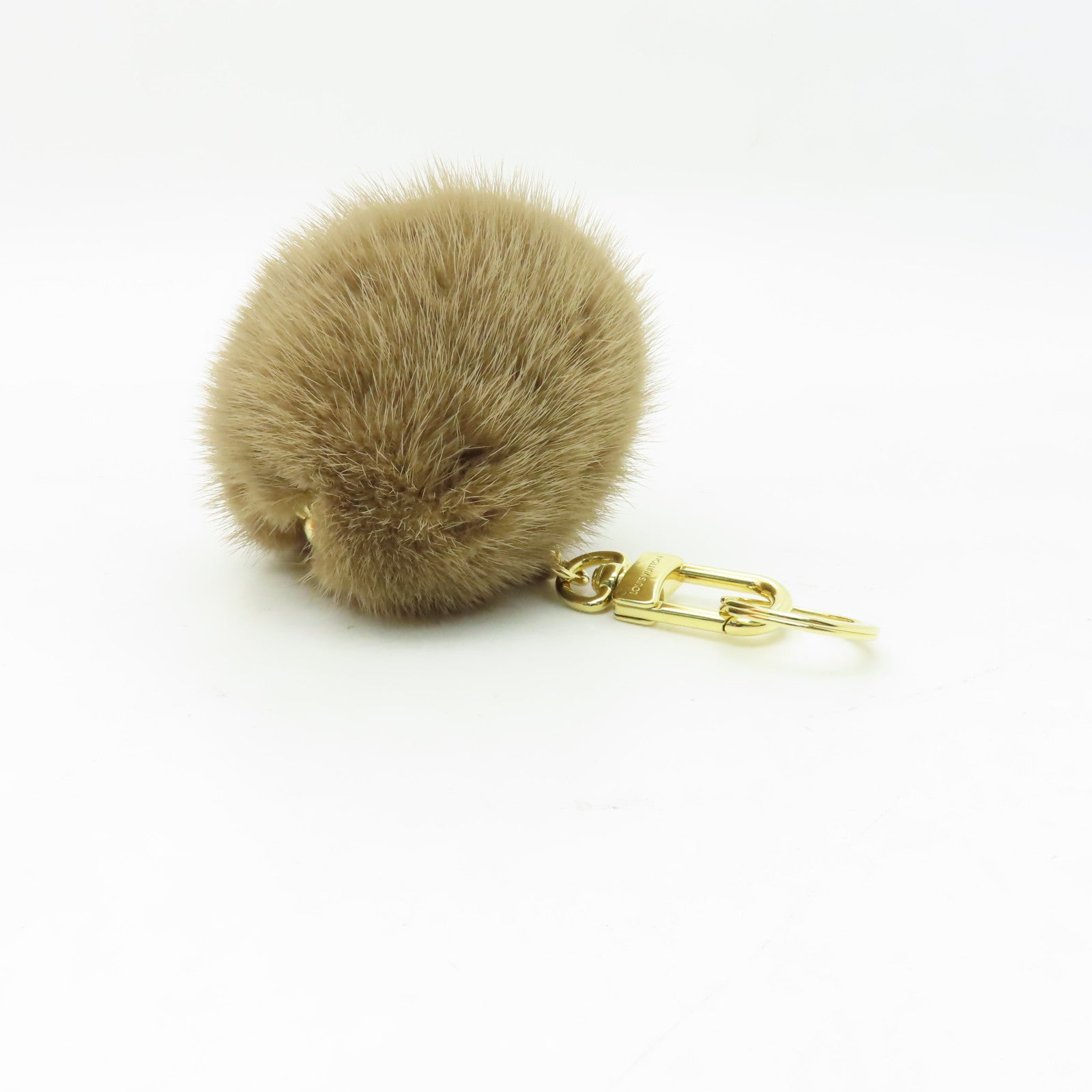 LOUIS VUITTON 毛茸Lovely Fur Key Chain金扣掛飾棕色