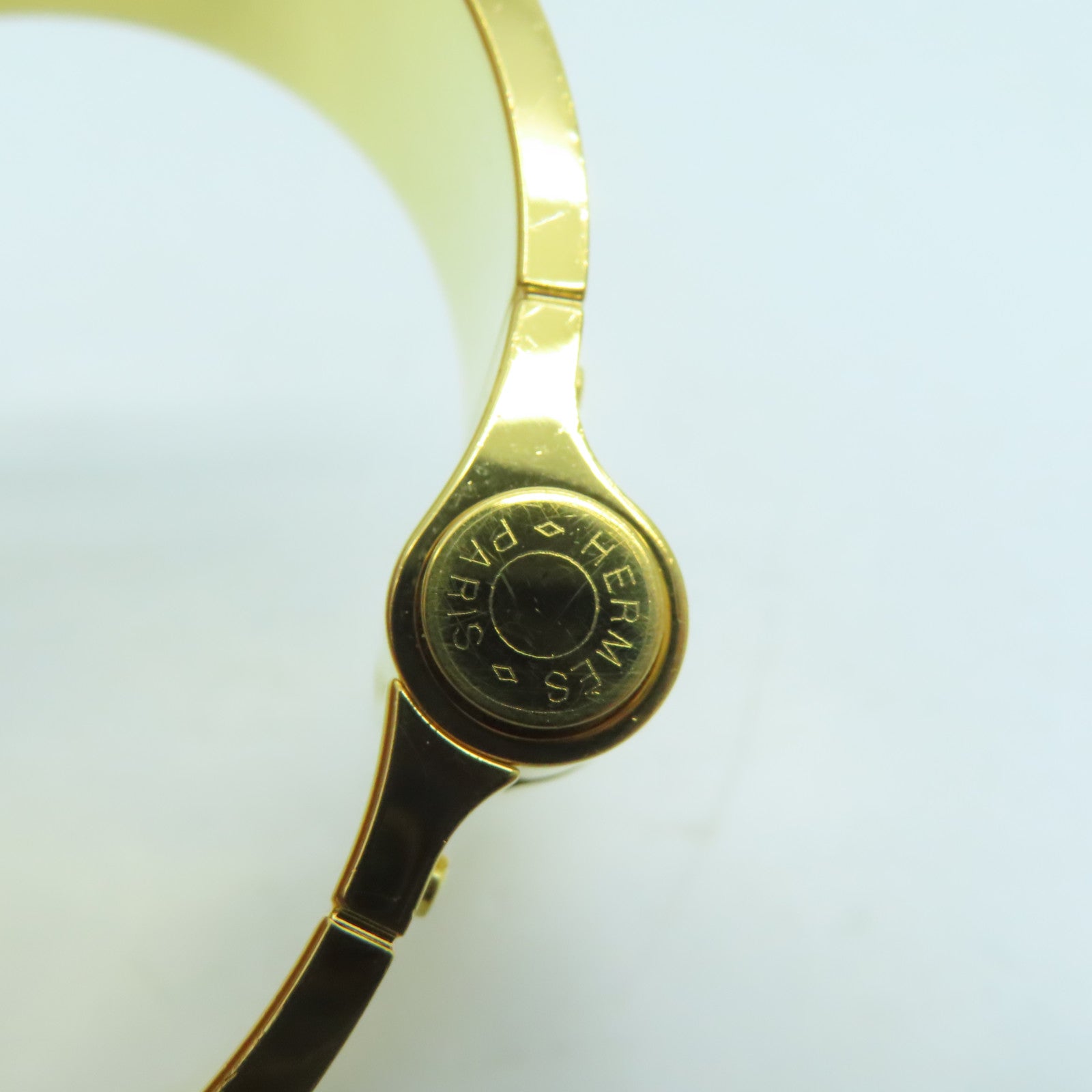 HERMES 金属/珐琅Bangle手镯白色
