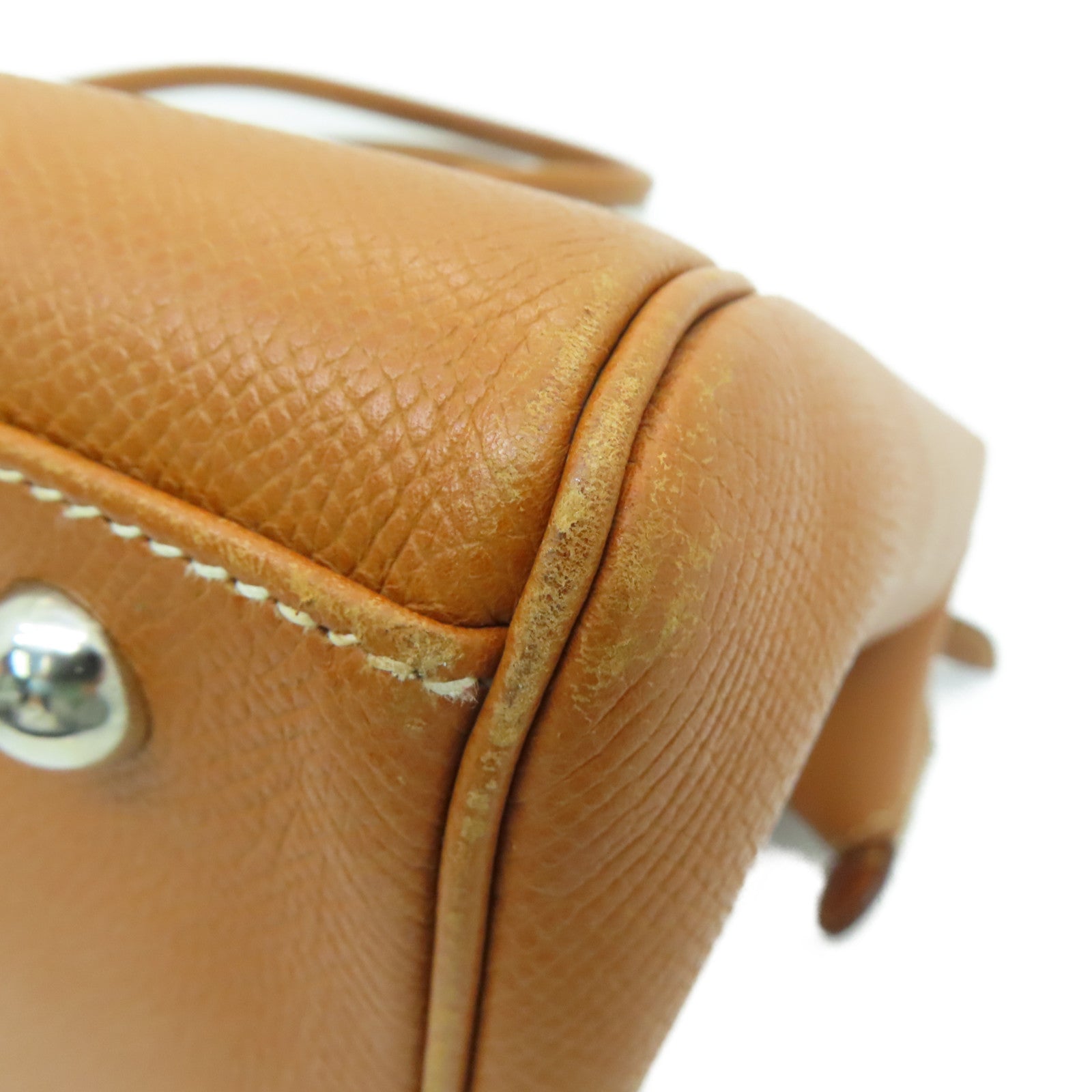 HERMES [Sharp Discount] Epsom Leather Pairs Bombay Silver Buckle Shoulder Bag Brown