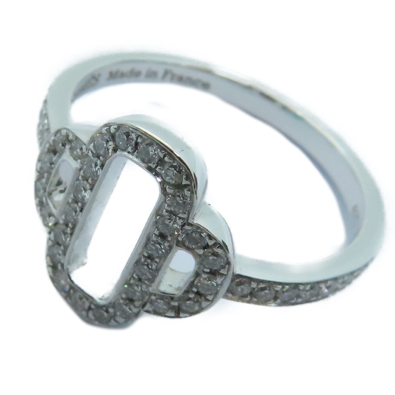 HERMES 【激減優惠】18K白金Diamond Ring0.24ct鑽石戒指Hermes#50/US#5.25