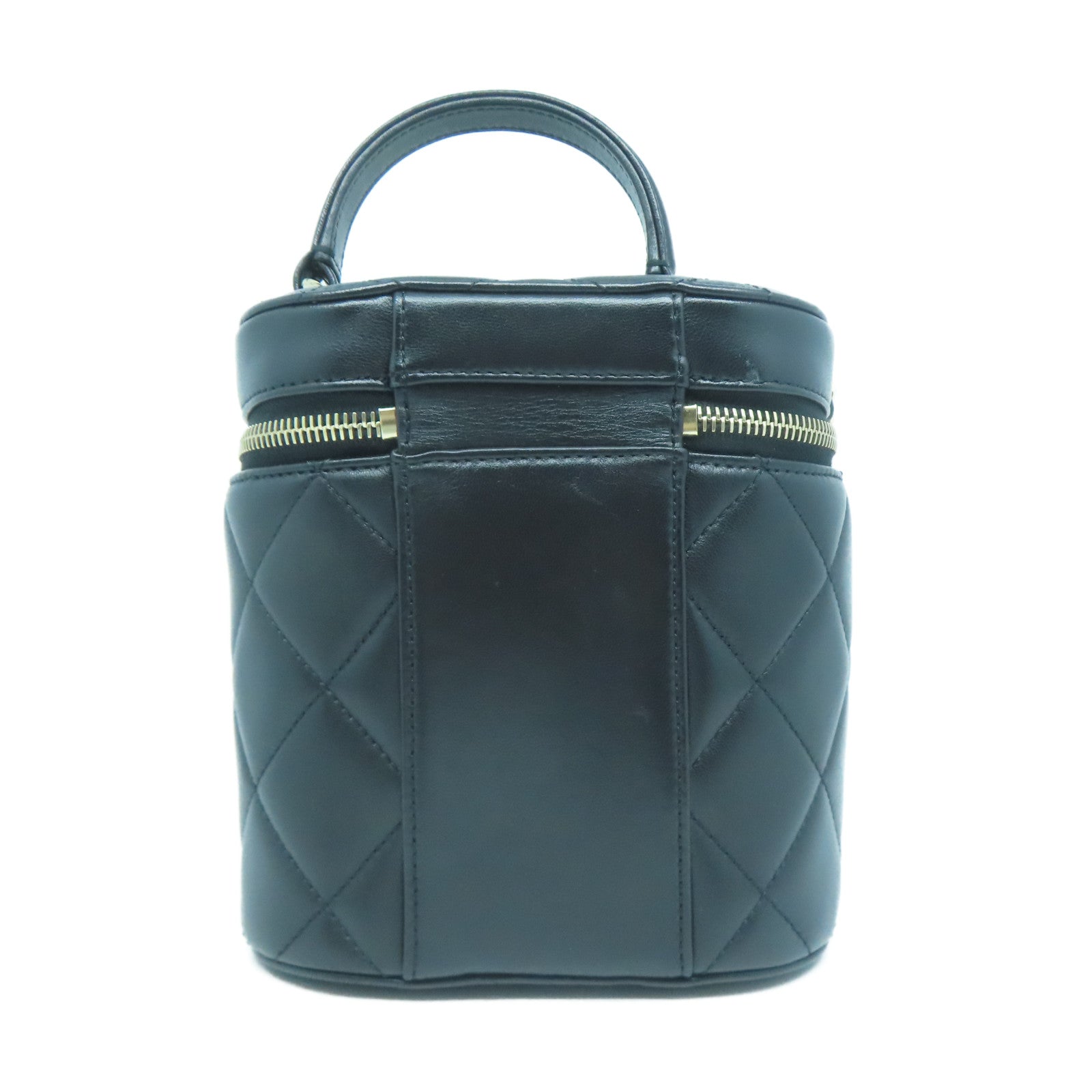 CHANEL 菱格羊皮皮革Trendy CC Vanity Case金扣手挽肩背兩用袋黑色