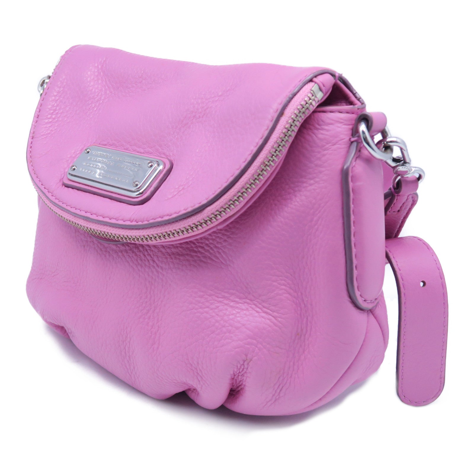 MARC BY MARC JACOBS 牛皮皮革Shoulder Bag銀扣肩背袋粉紅色
