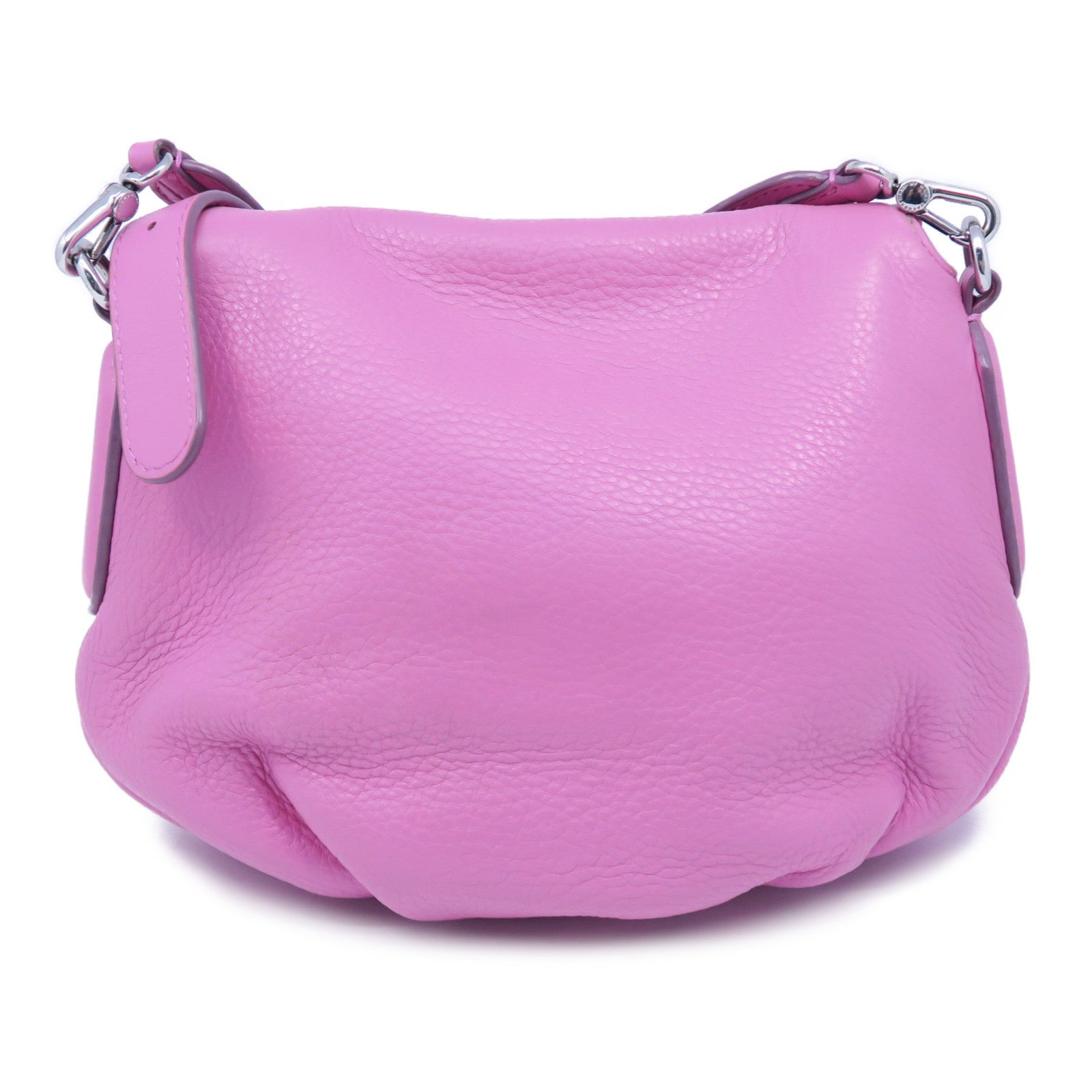 MARC BY MARC JACOBS 牛皮皮革Shoulder Bag銀扣肩背袋粉紅色