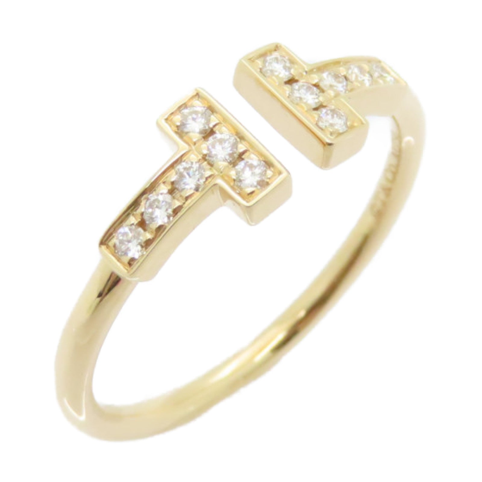 TIFFANY＆CO 18K玫瑰金T Wire Diamond Ring戒指US#6.75