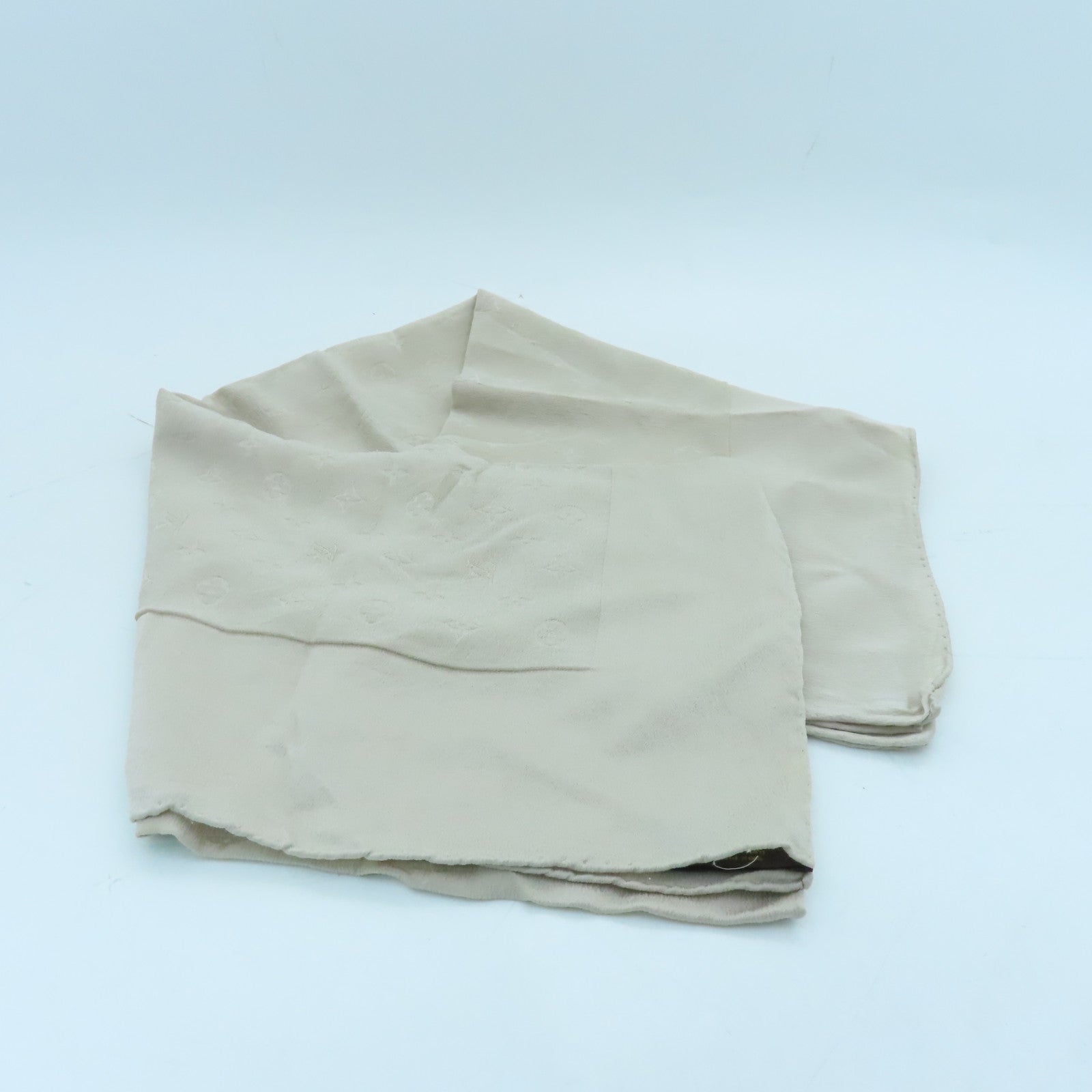 LOUIS VUITTON Silk Scarf Beige