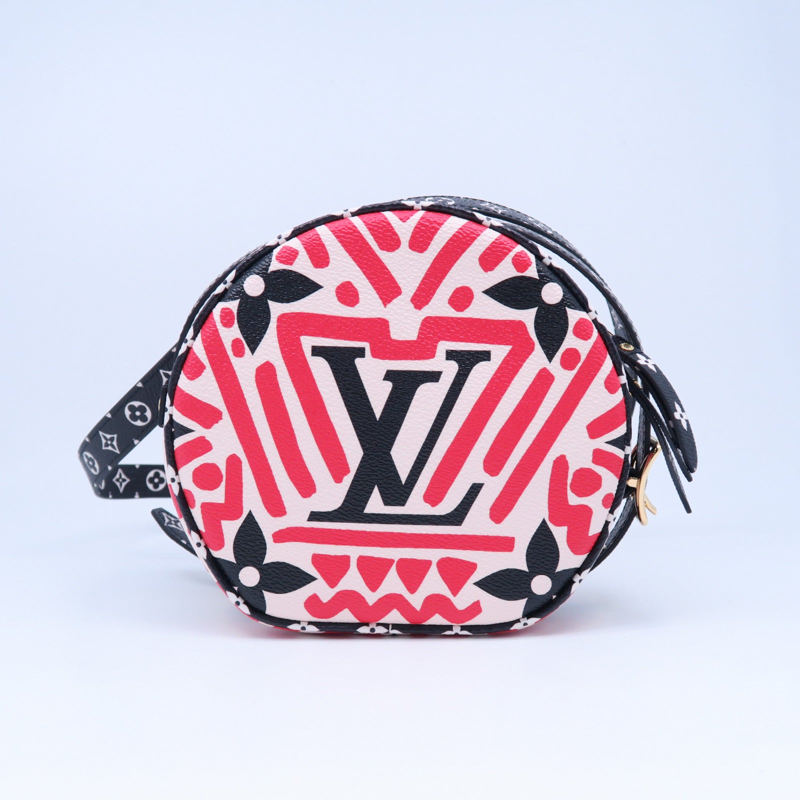 LOUIS VUITTON 【激減優惠】Monogram Giant Boite Chapeau金扣肩背袋紅色/黑色/白色