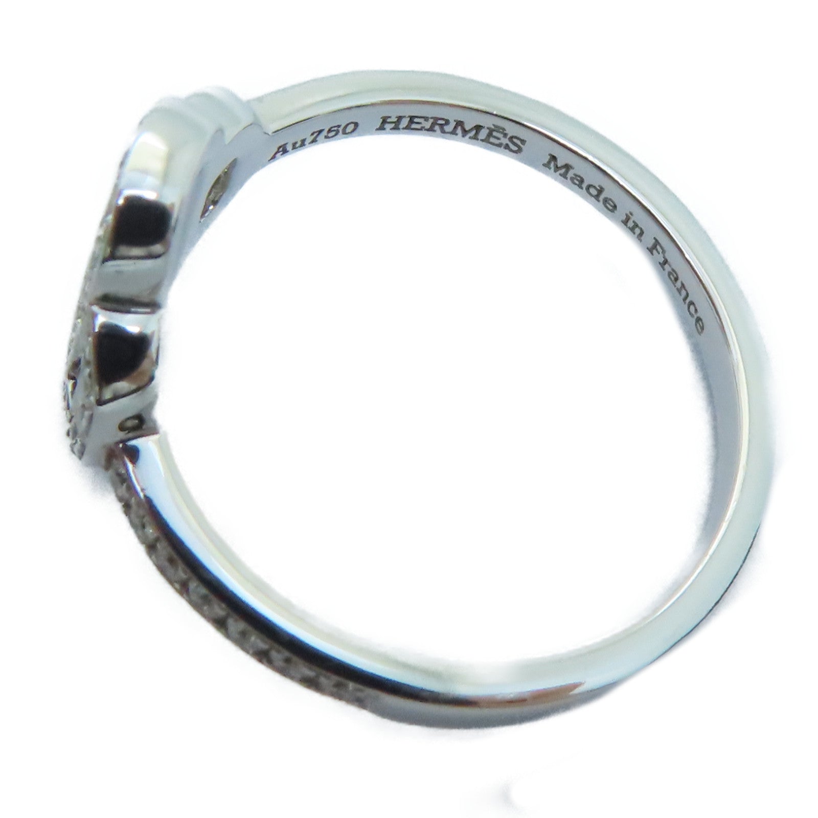 HERMES 【激減優惠】18K白金Diamond Ring0.24ct鑽石戒指Hermes#50/US#5.25