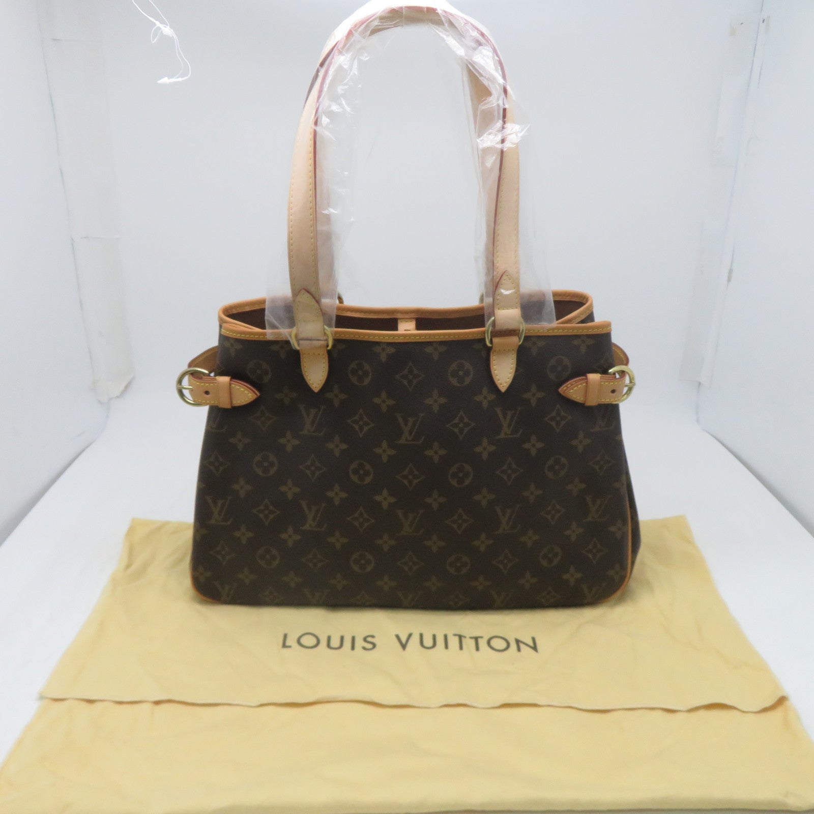 LOUIS VUITTON Monogram Batignolles Horizontal金扣肩背袋啡色