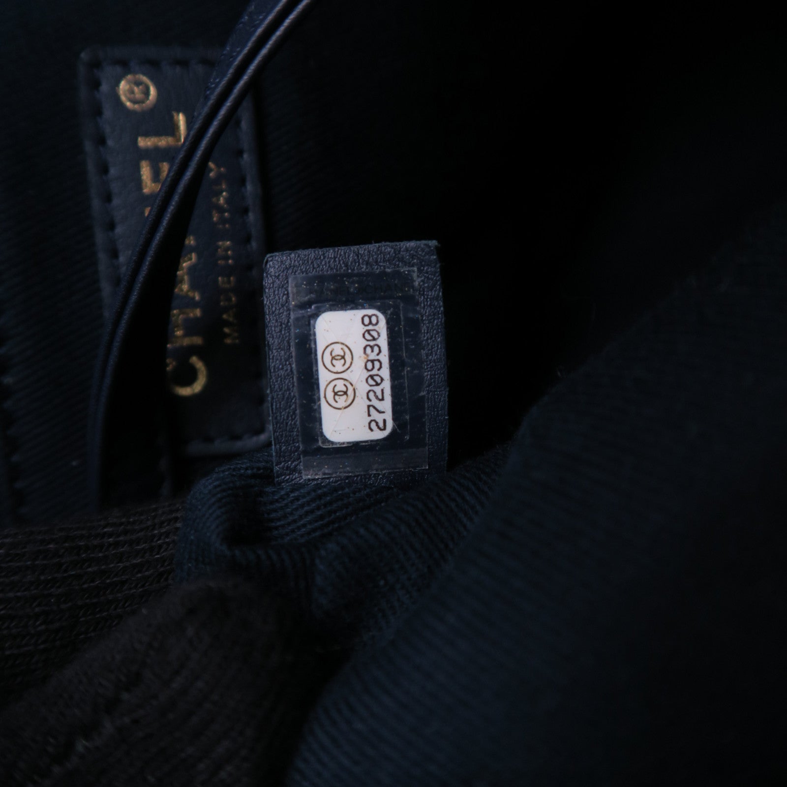 CHANEL 混合纖維Backpack金扣背包藍色