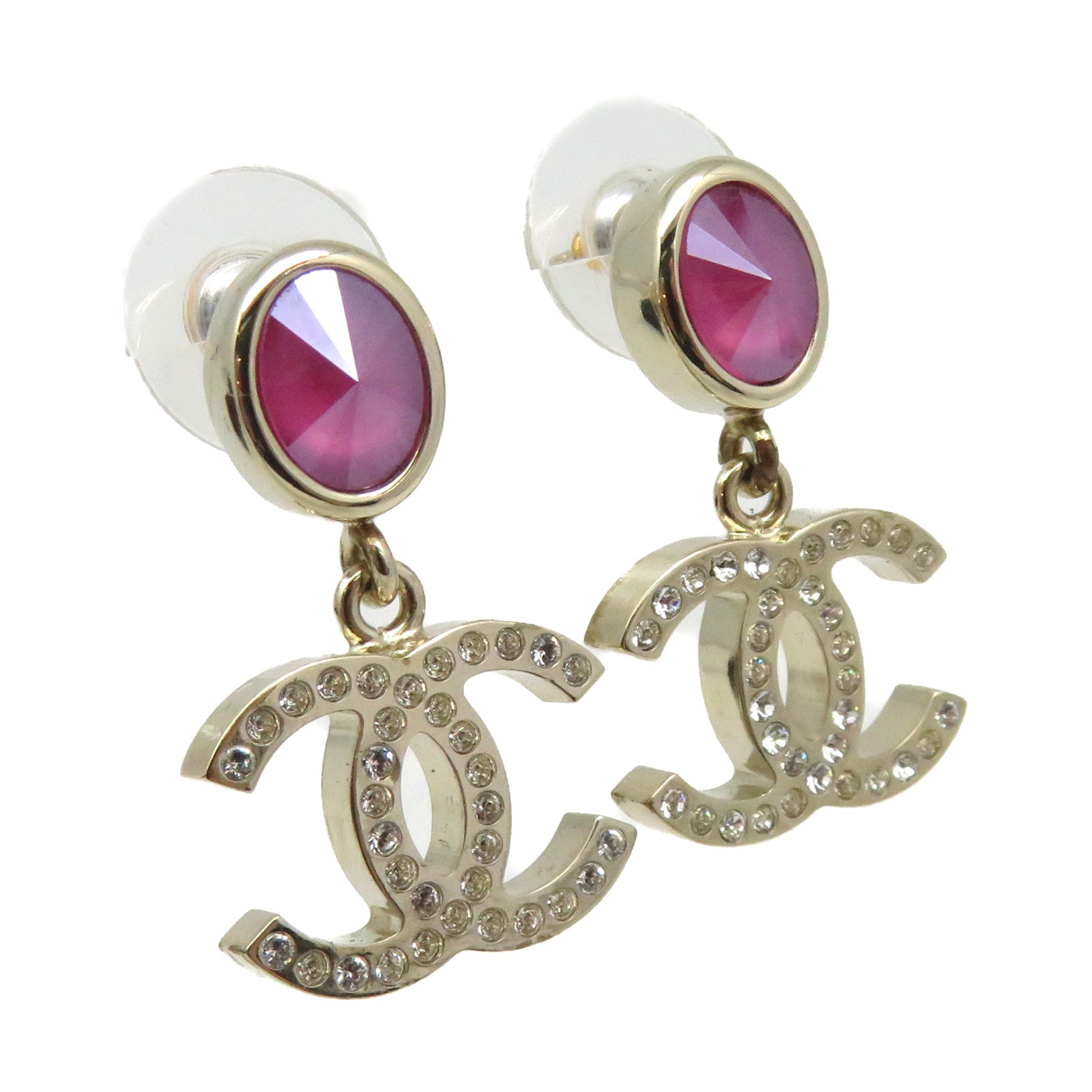 CHANEL 金属/水晶CC Earrings耳环