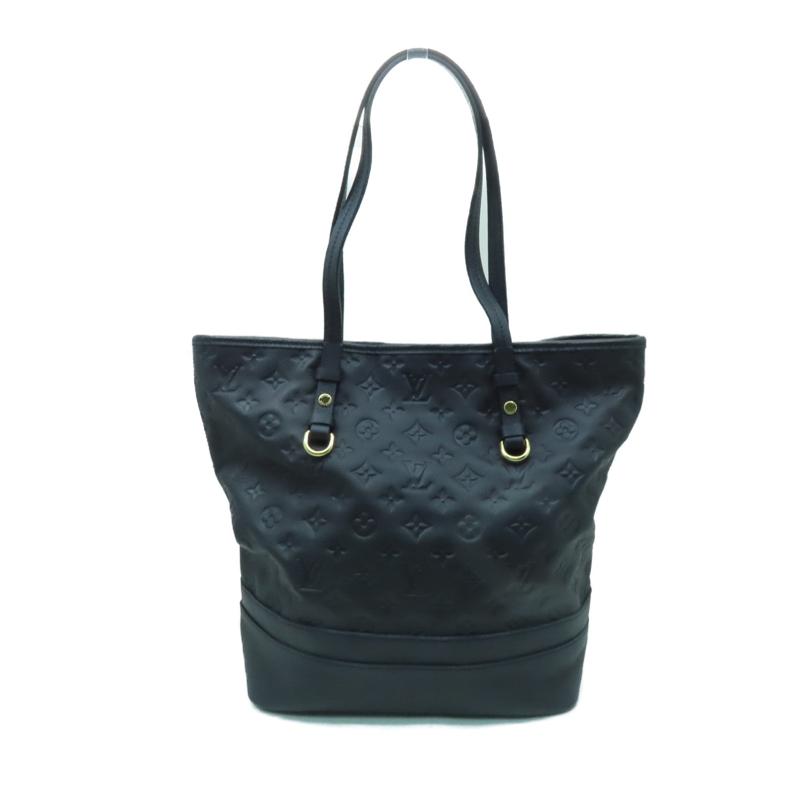 LOUIS VUITTON Monogram Empreinte Citadine PM金扣手挽袋黑色