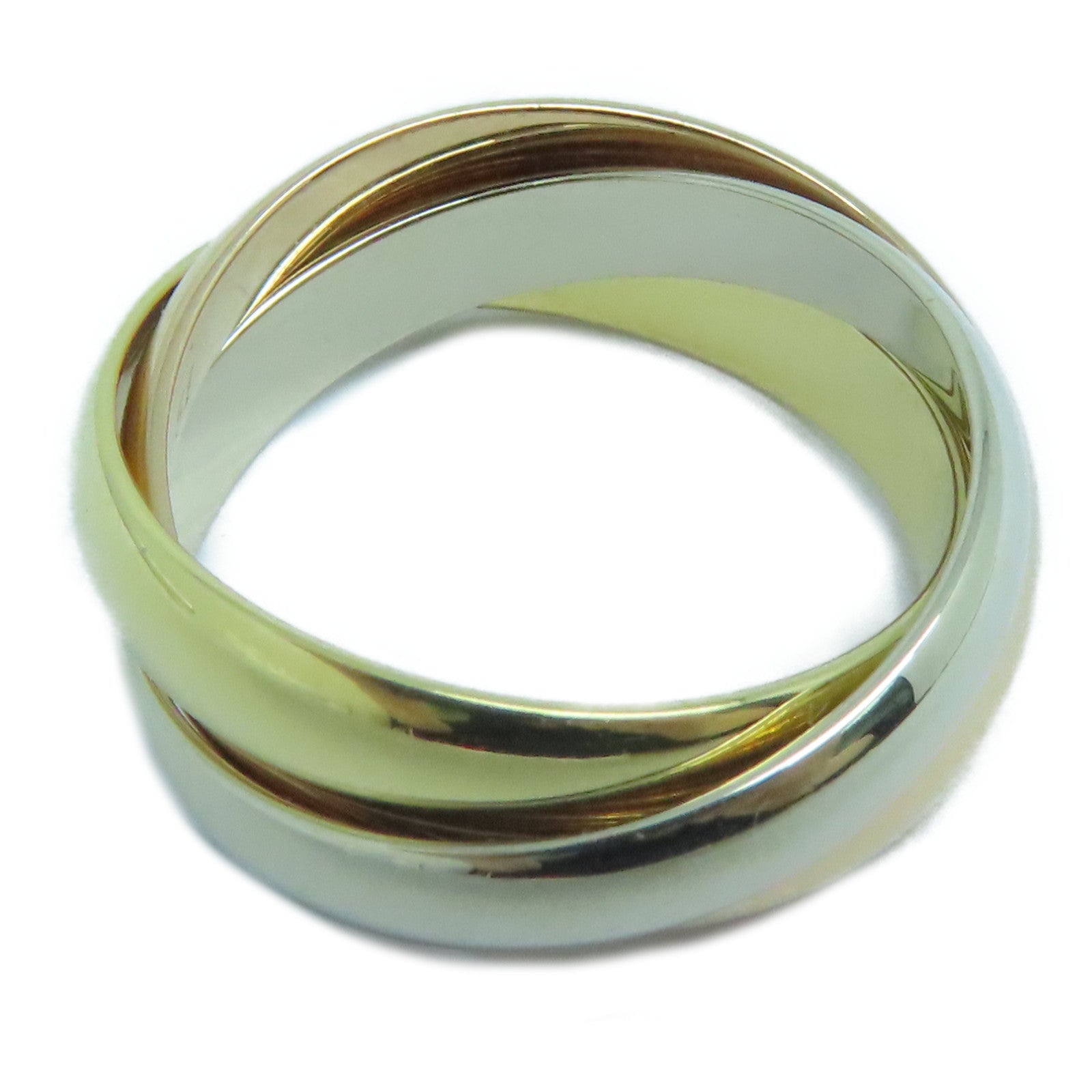 CARTIER 18K黃金/玫瑰金/白金Trinity Ring 2.8mm戒指US#5.75/Cartier#51金色/粉金色/銀色
