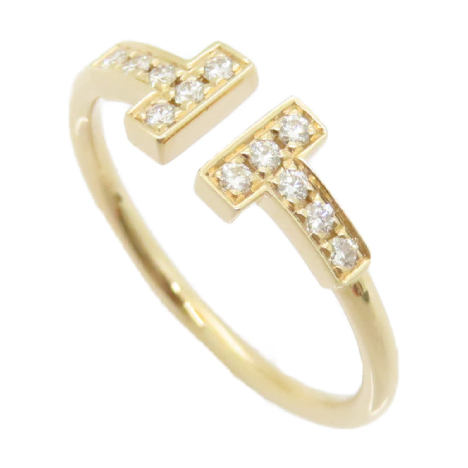 TIFFANY＆CO 18K玫瑰金T Wire Diamond Ring戒指US#6.75