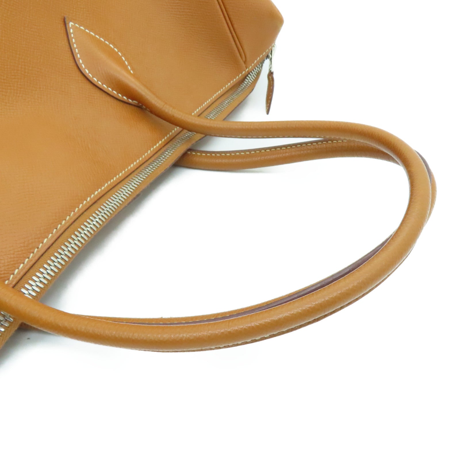 HERMES [Sharp Discount] Epsom Leather Pairs Bombay Silver Buckle Shoulder Bag Brown