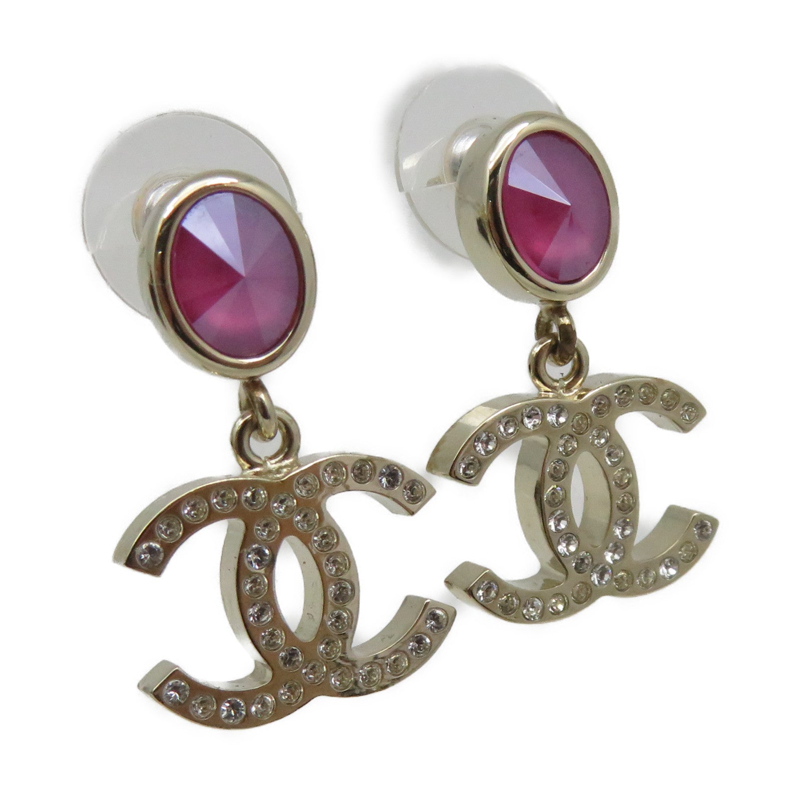CHANEL 金属/水晶CC Earrings耳环