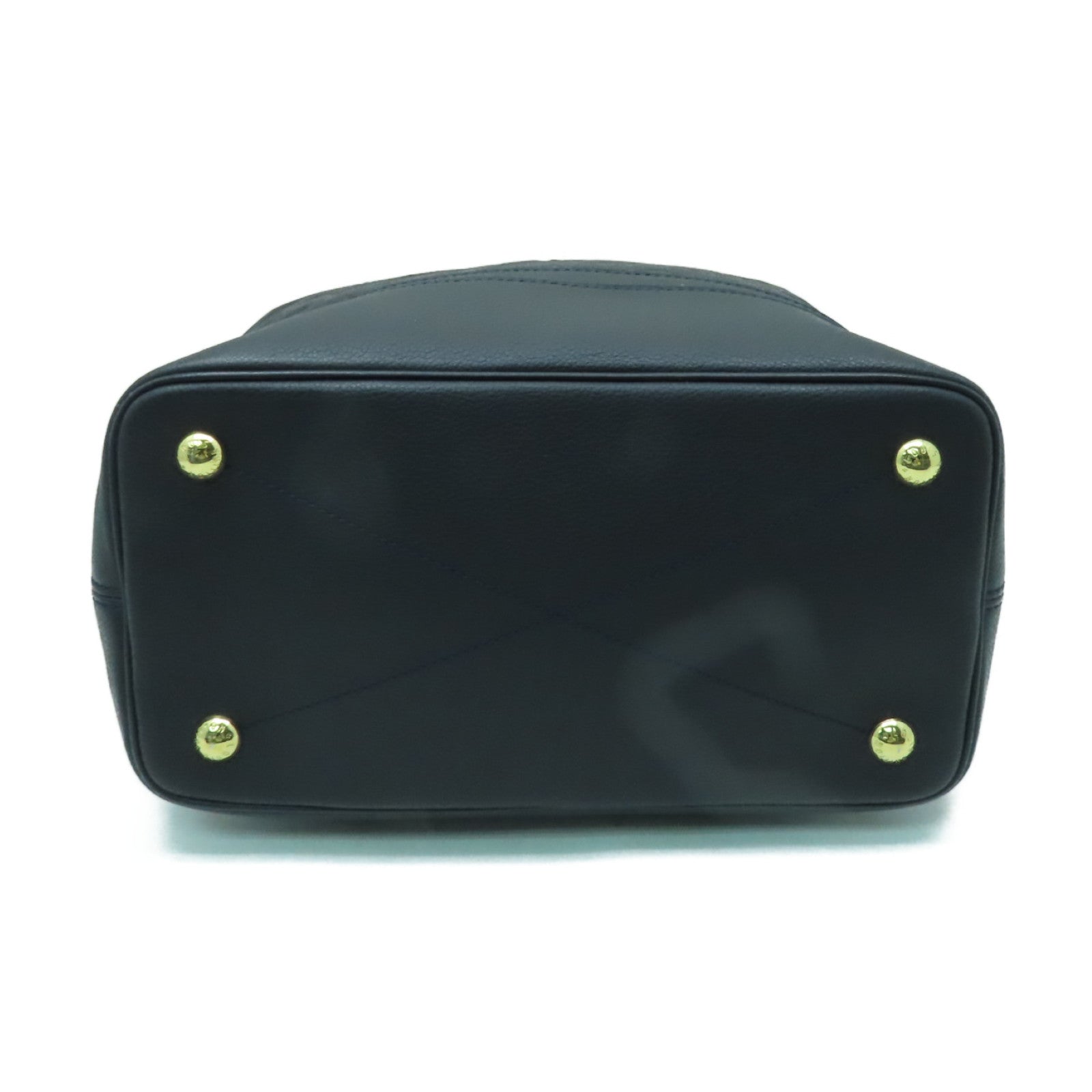 LOUIS VUITTON Monogram Empreinte Citadine PM金扣手挽袋黑色