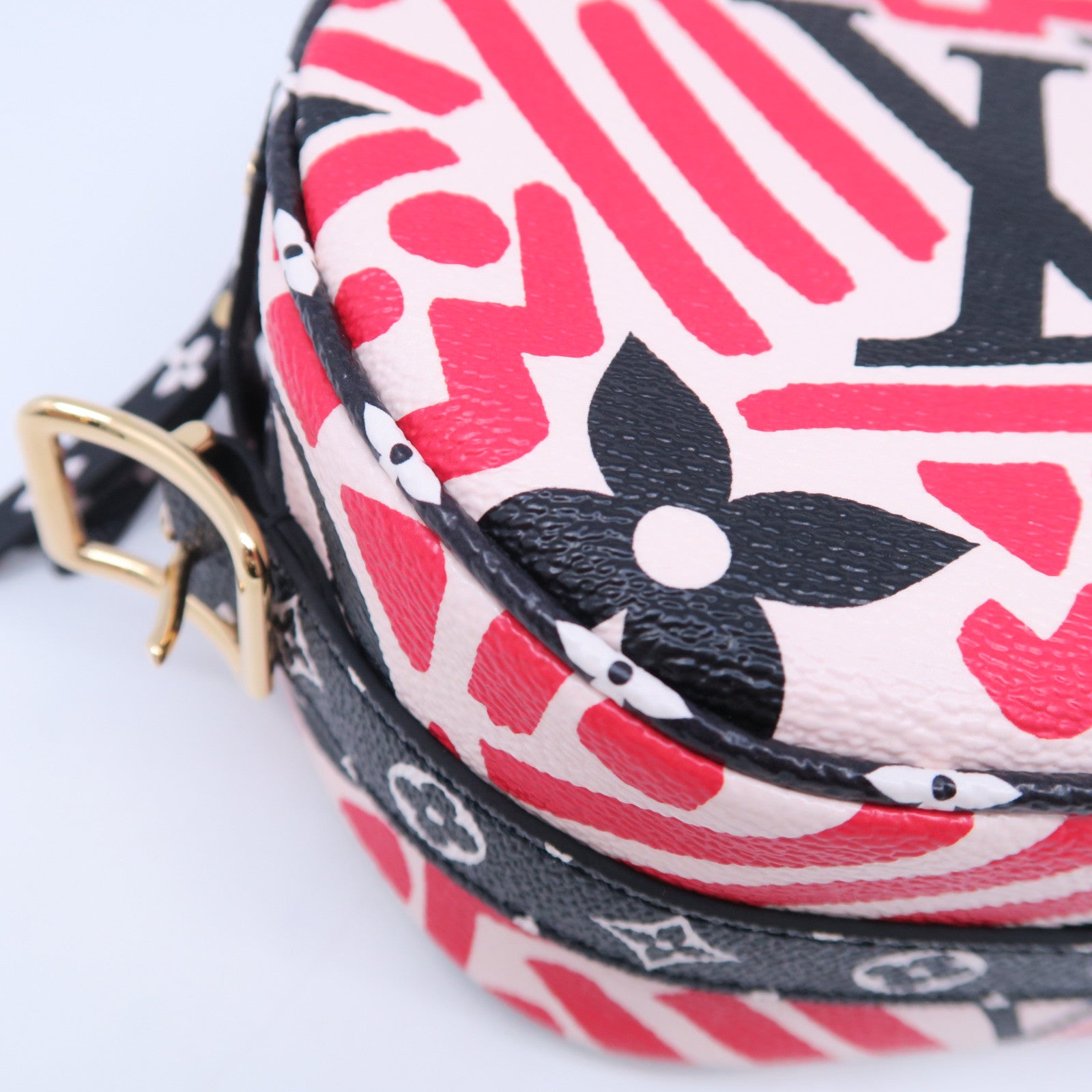 LOUIS VUITTON 【激減優惠】Monogram Giant Boite Chapeau金扣肩背袋紅色/黑色/白色